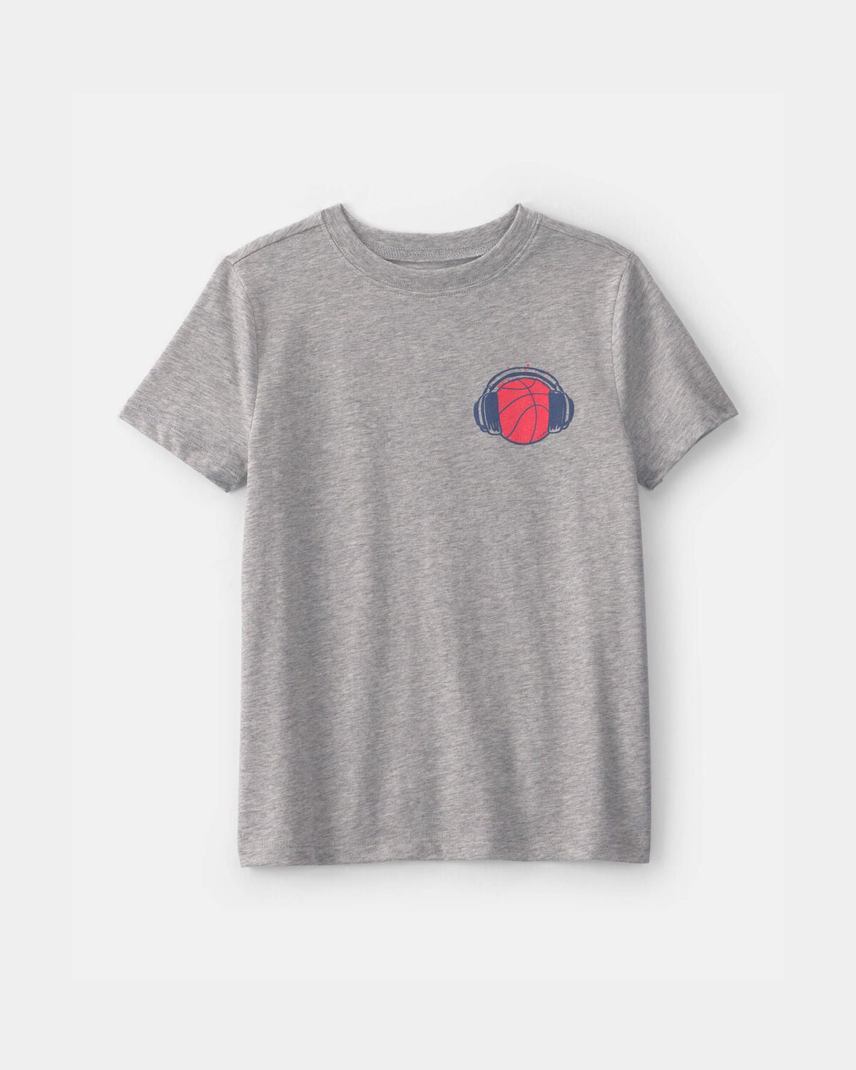 Boys 'Streetball' Basketball Graphic Tee - Grey