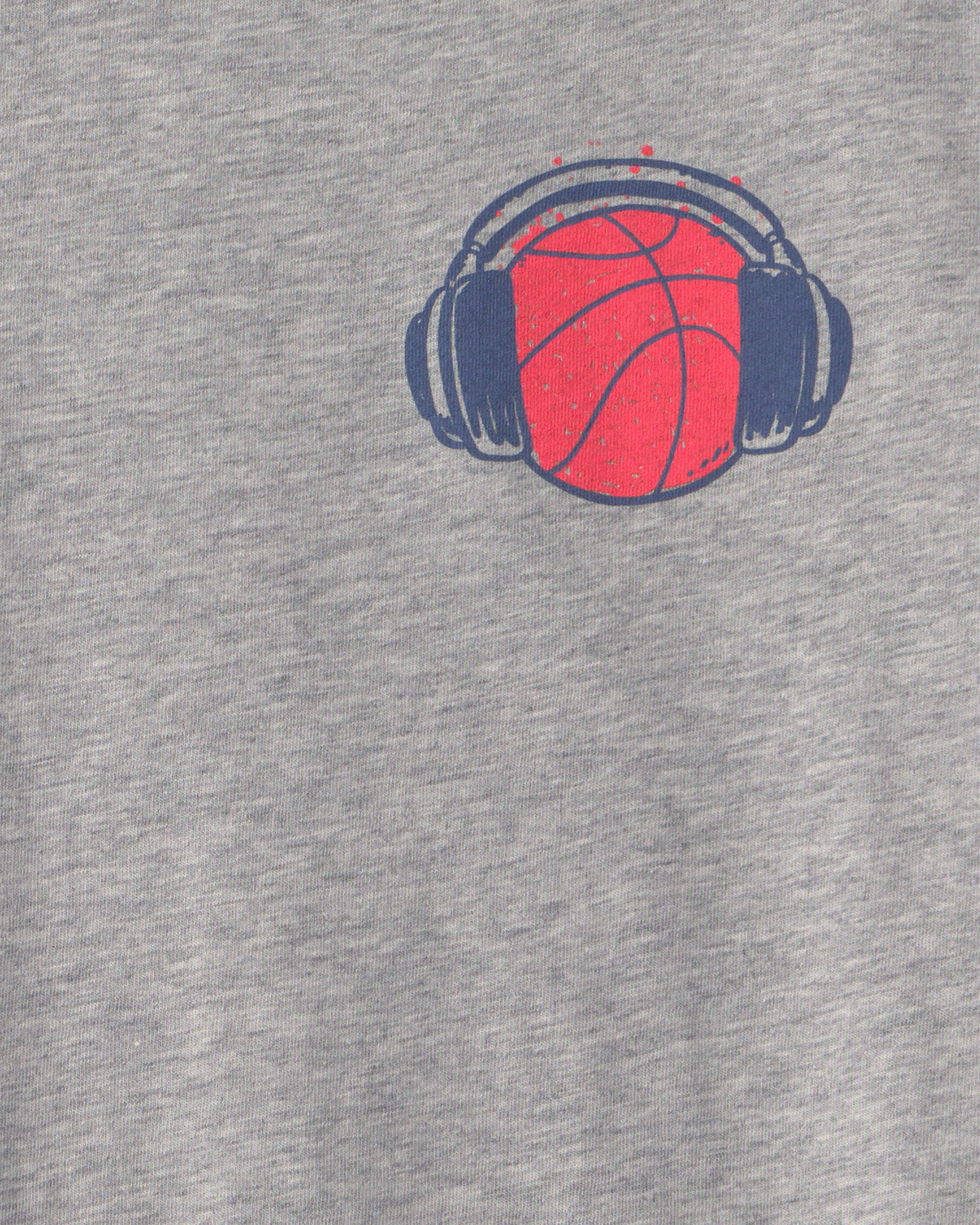 Boys 'Streetball' Basketball Graphic Tee - Grey - Image 5