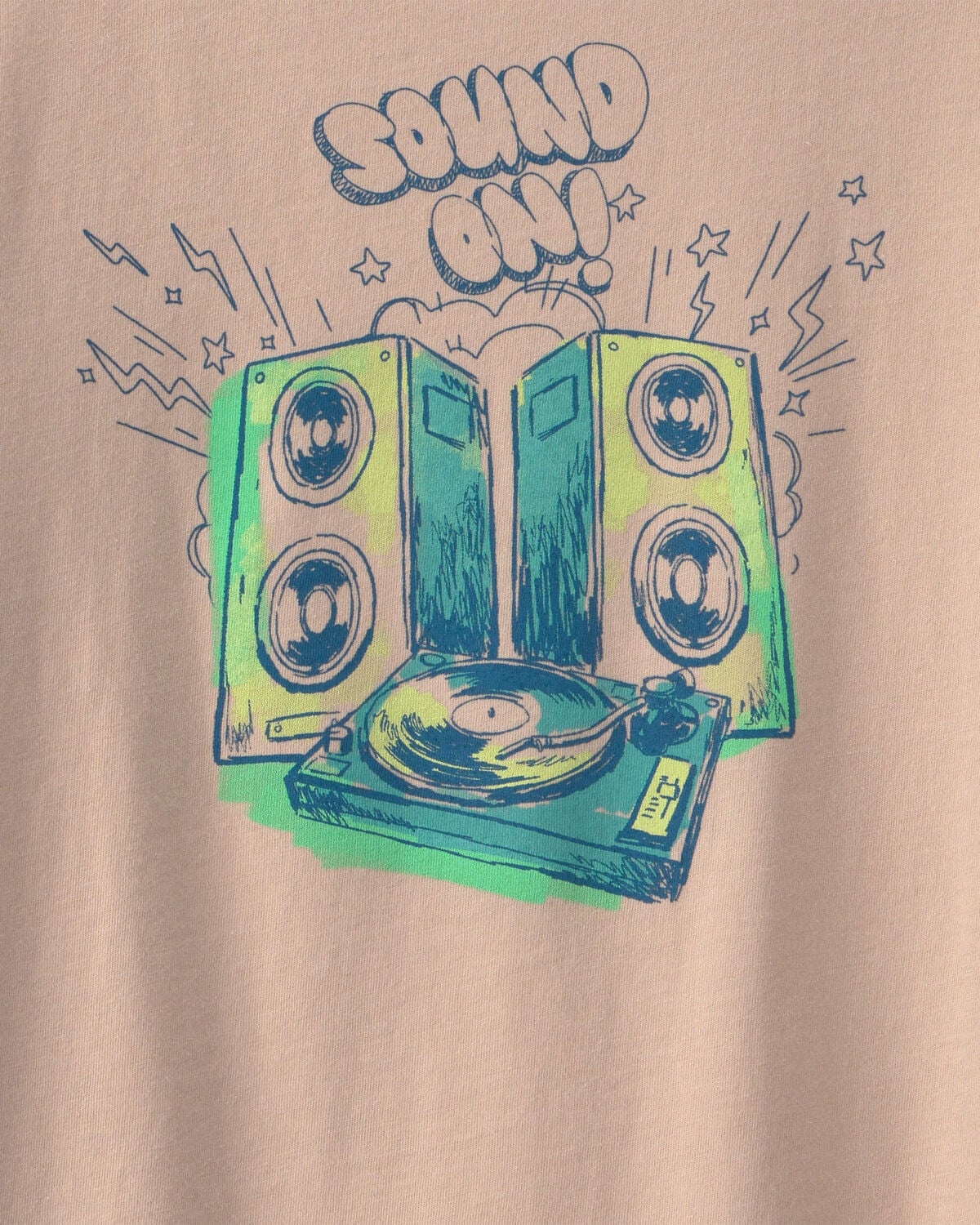 Boys 'Sound On' Music Graphic Tee - Tan - Image 2