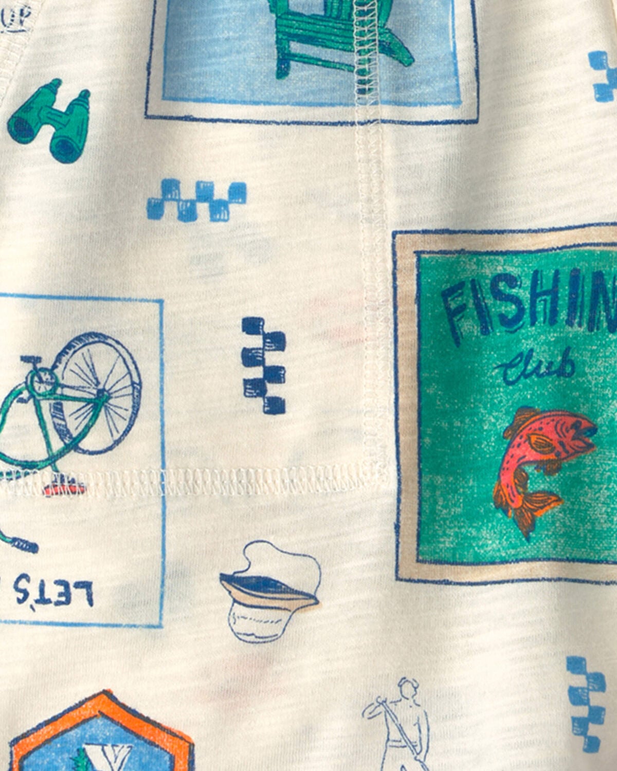 Boys Camp Shorts - Cream - Image 3
