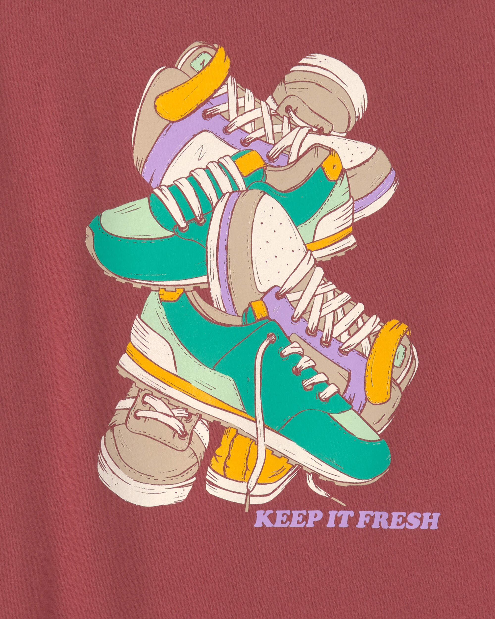 Boys Sneaker Graphic Tee - Red - Image 3