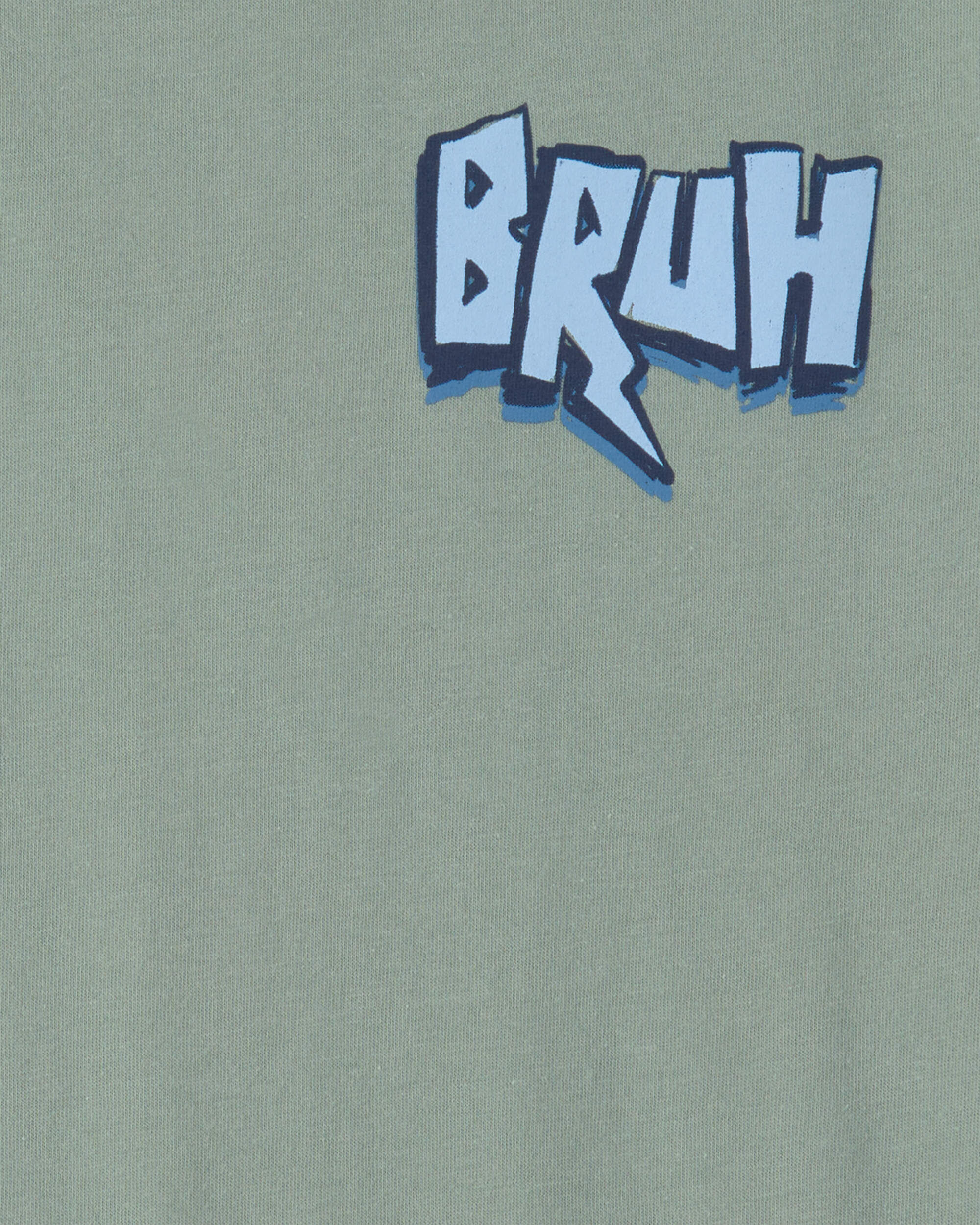 Boys 'Bruh' Graphic Tee - Green - Image 3