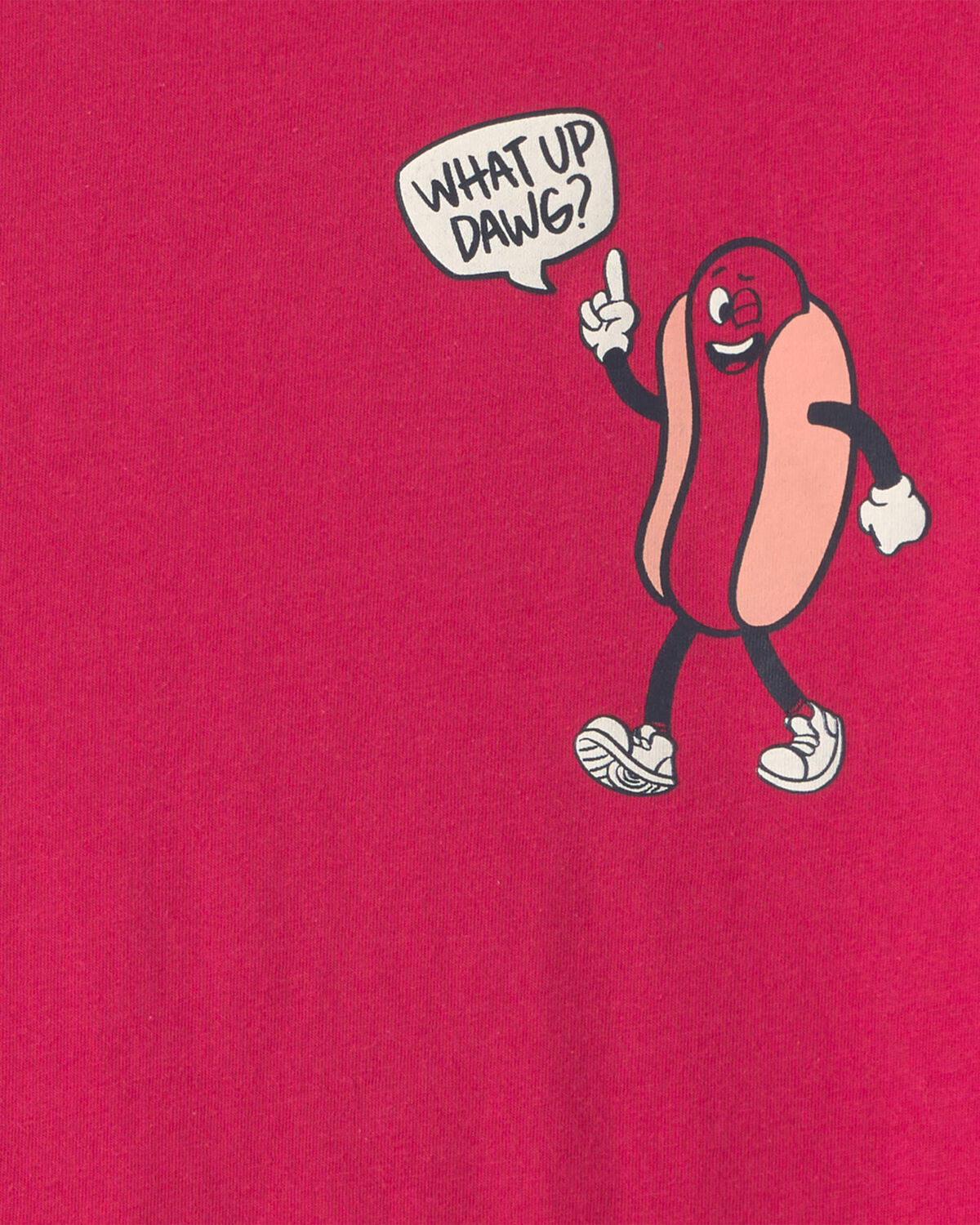Boys Hot Dog Graphic Tee - Red - Image 2