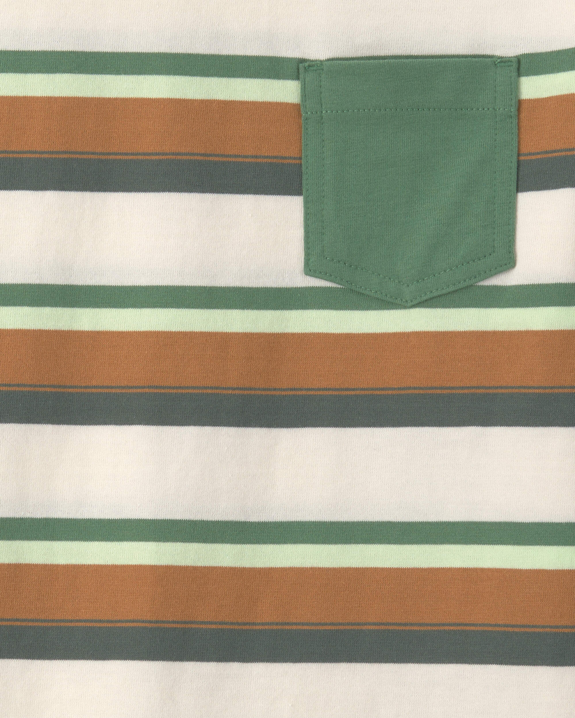 Boys Striped Short-Sleeve T-Shirt - Blue - Image 4