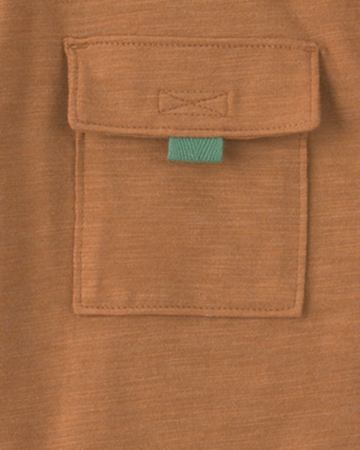 Boys Short-Sleeve Button-Down Shirt - Brown - Image 3