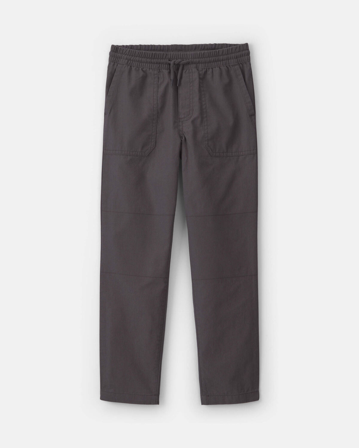 Boys Canvas Pull-On Pants - Grey