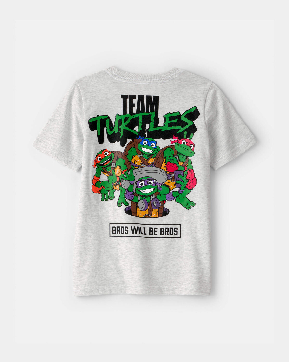 Boys Ninja Turtles Graphic Tee - Grey - Image 2