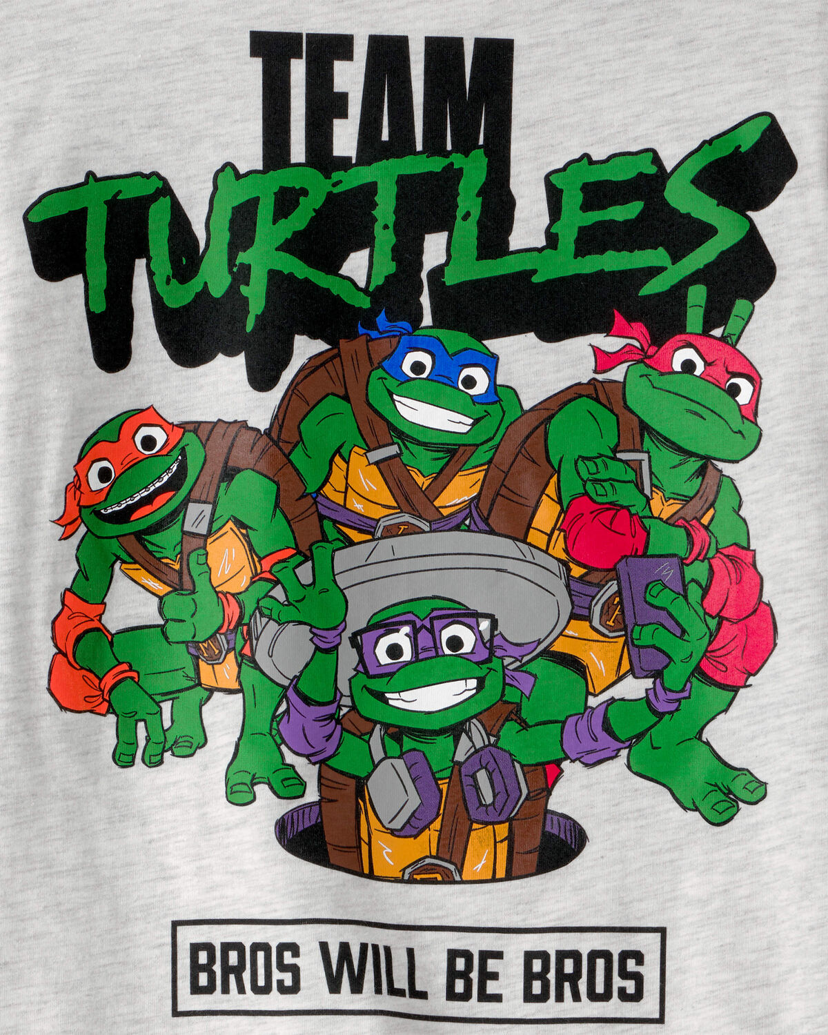 Boys Ninja Turtles Graphic Tee - Grey - Image 4