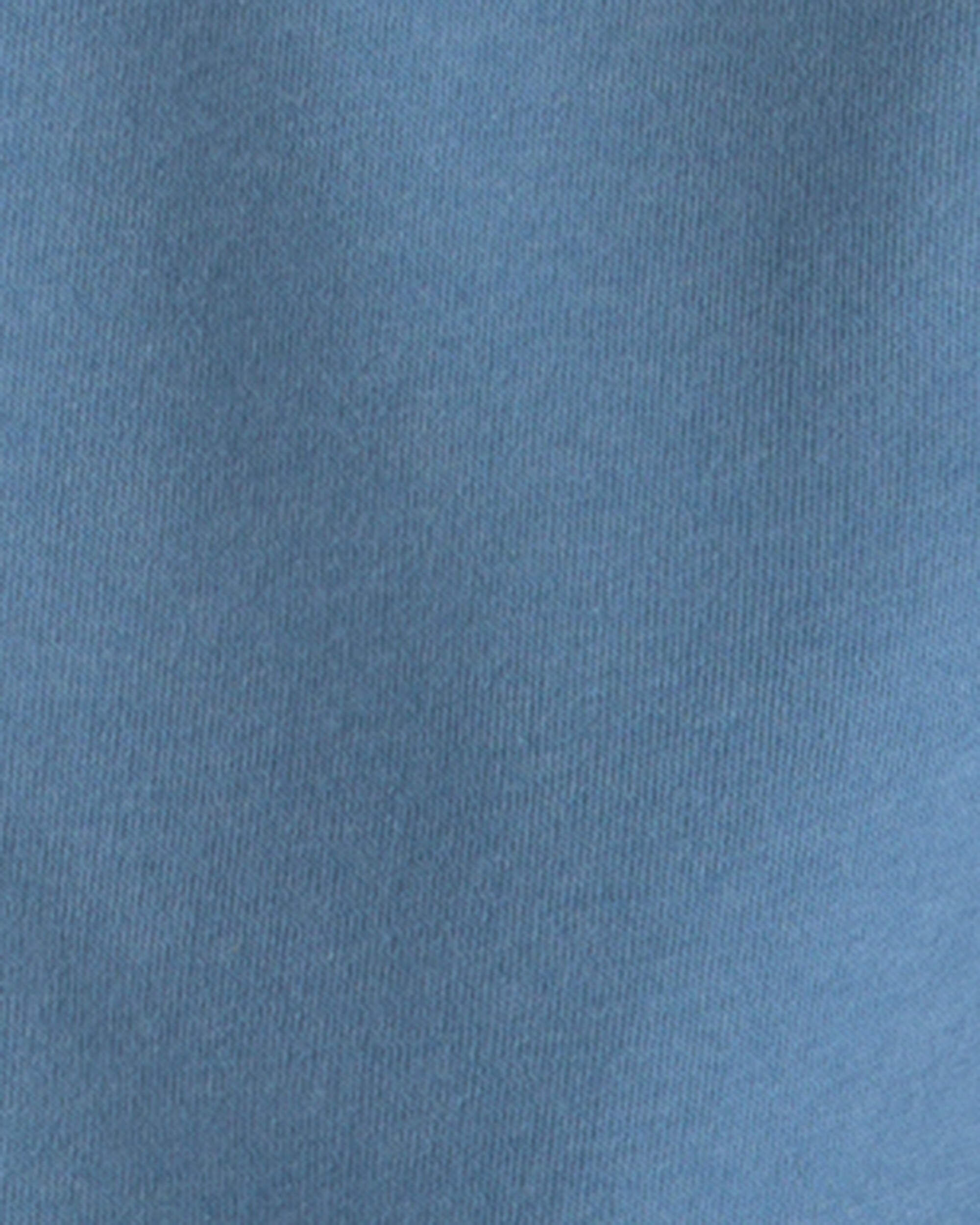 Boys Fleece Drawstring Knit Joggers - Blue - Image 4