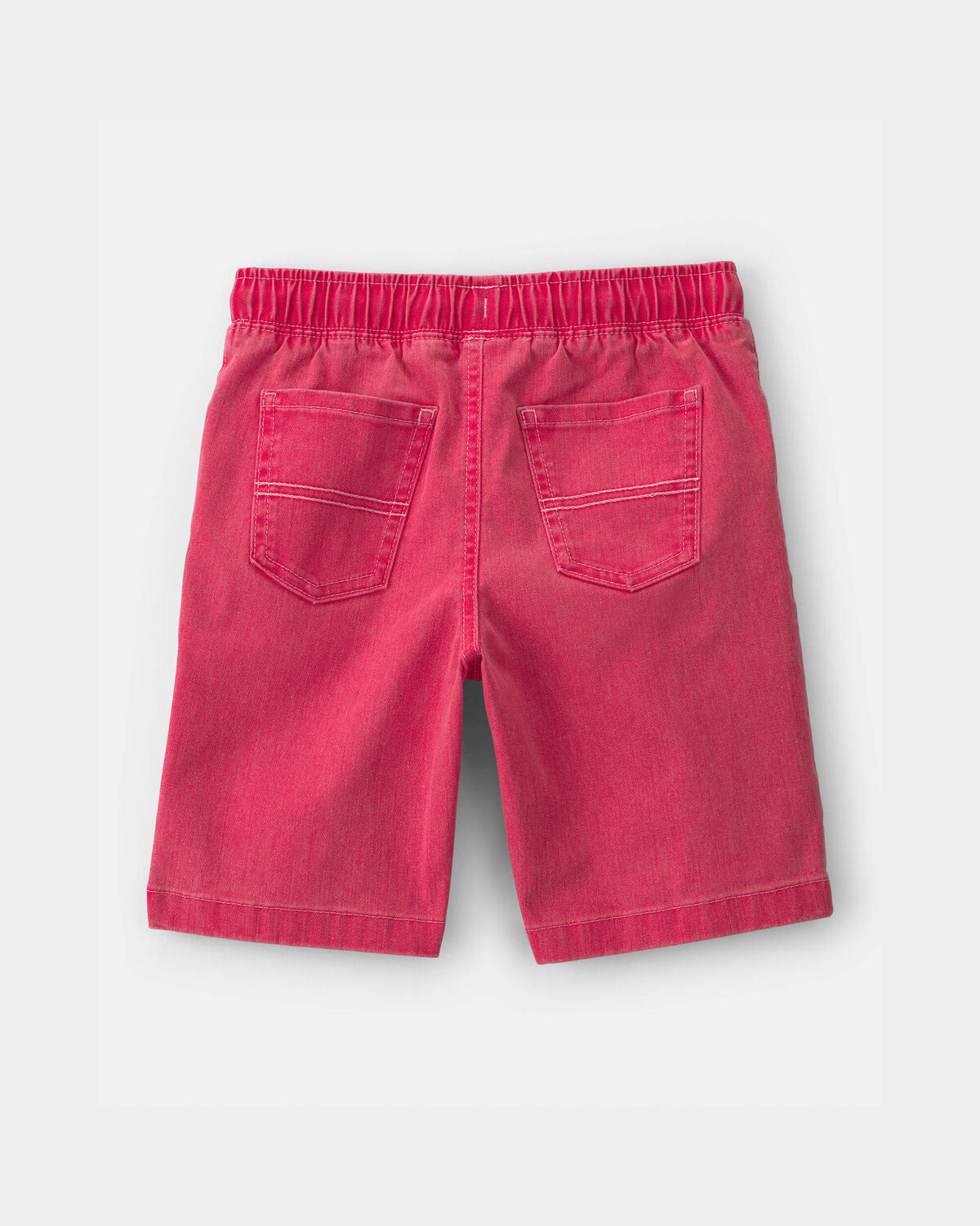 Boys Stretch Twill Shorts - Red - Image 2