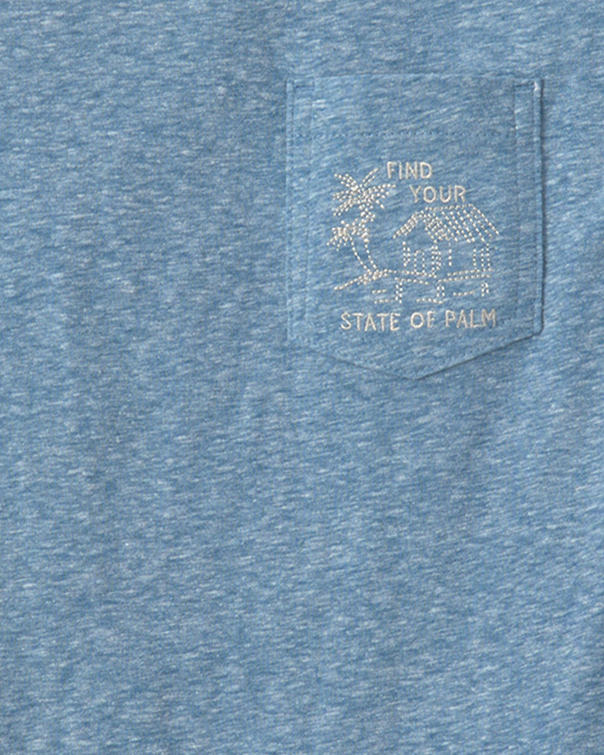 Boys 'State of Palm' Beach Embroidered Graphic Tee - Blue - Image 3