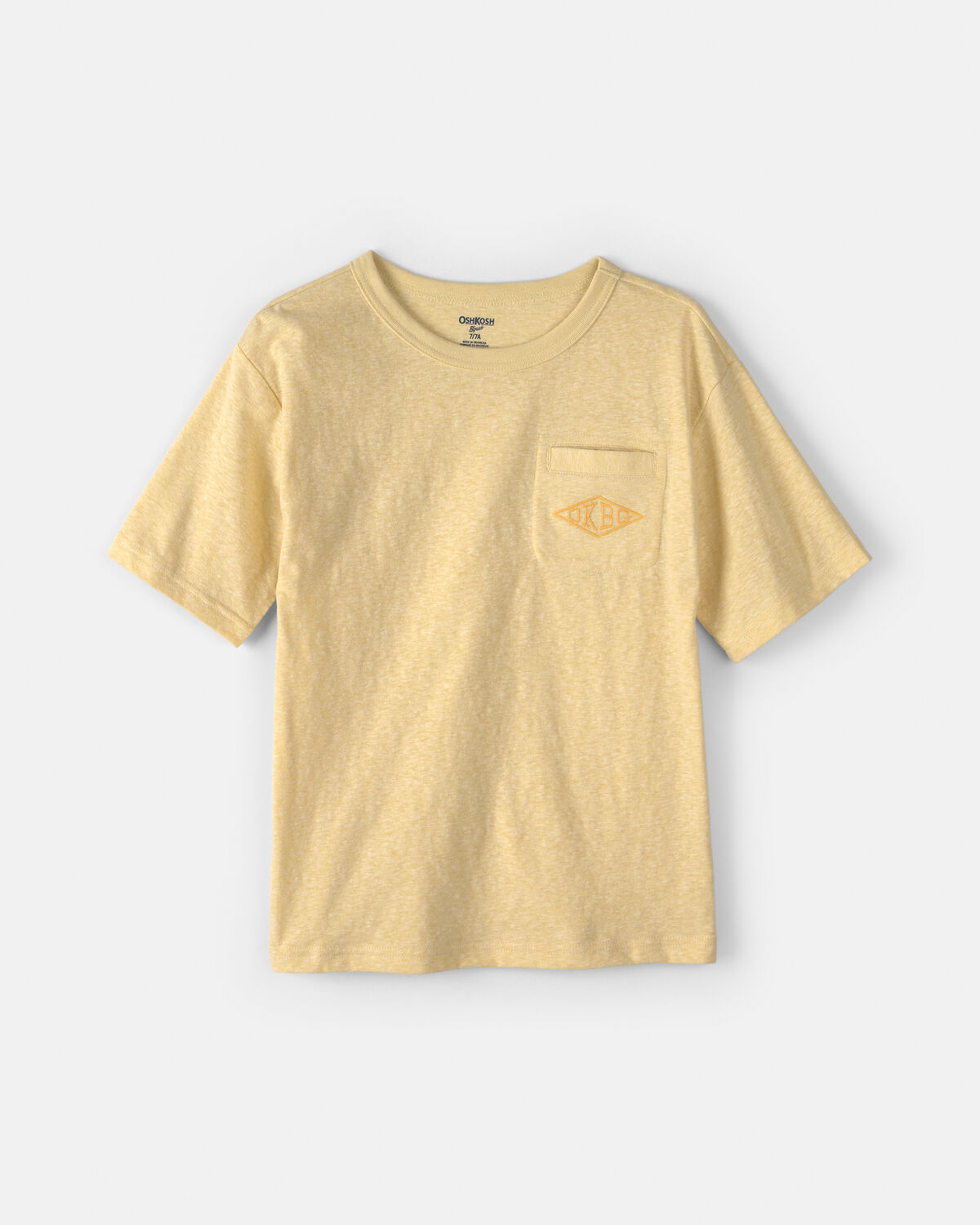 Kid OshKosh Logo Embroidered Pocket Graphic Tee - Yellow