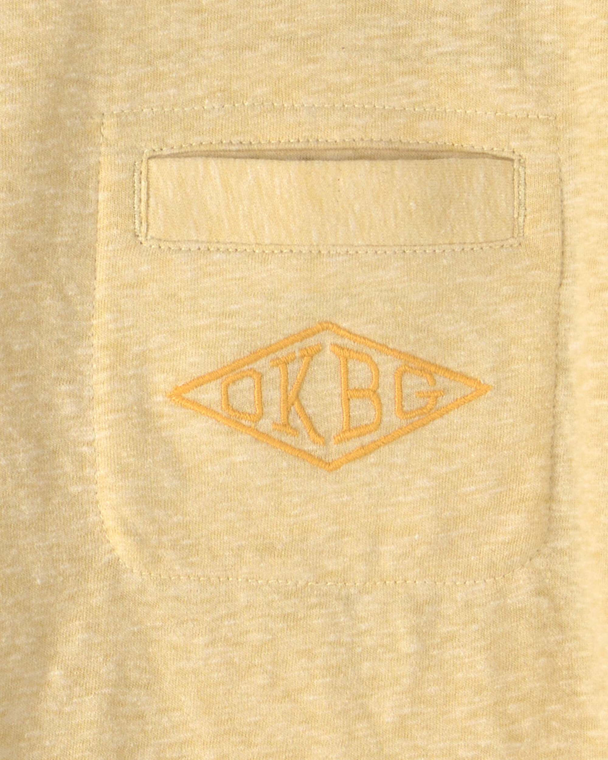 Kid OshKosh Logo Embroidered Pocket Graphic Tee - Yellow - Image 3