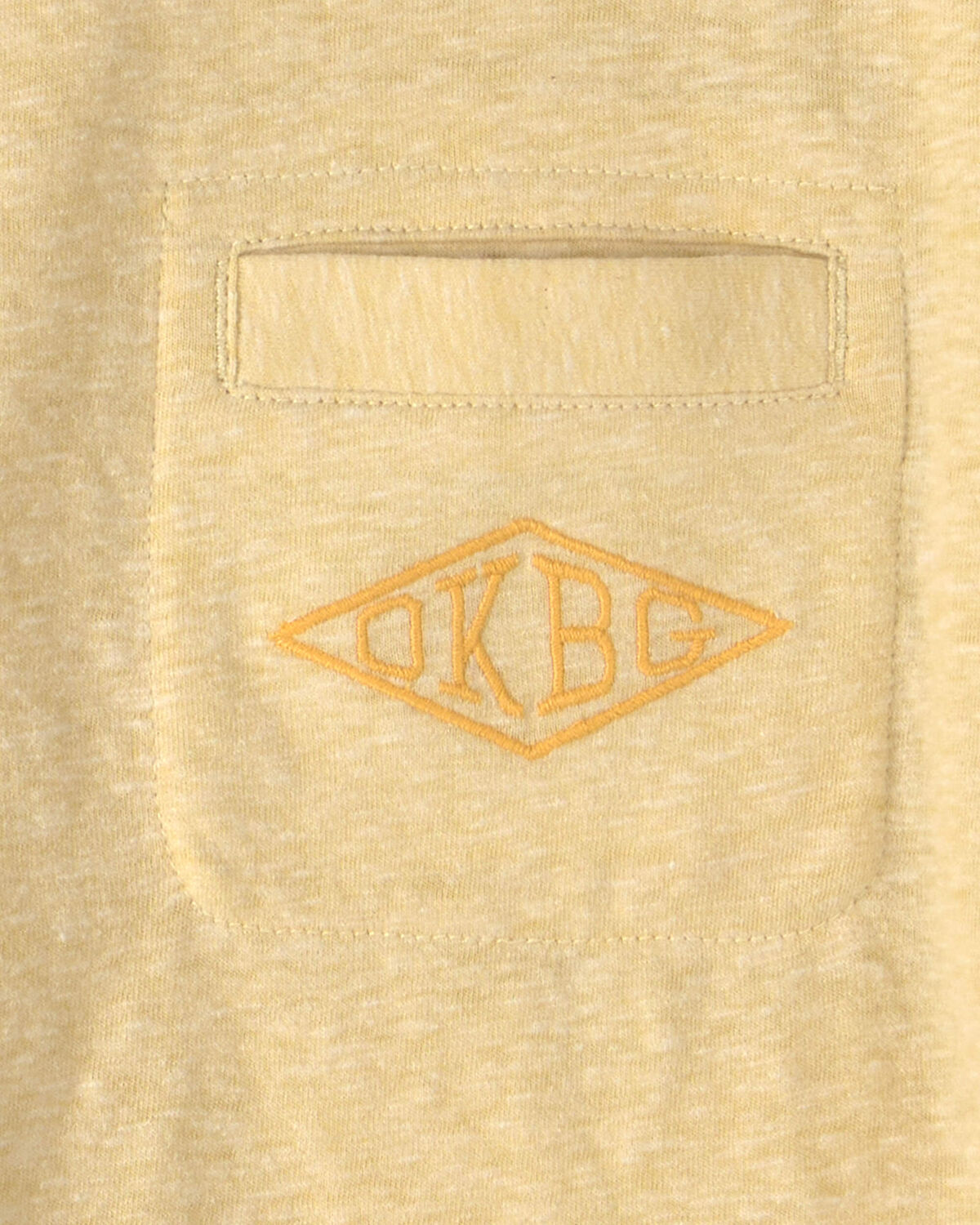 Kid OshKosh Logo Embroidered Pocket Graphic Tee - Yellow - Image 2
