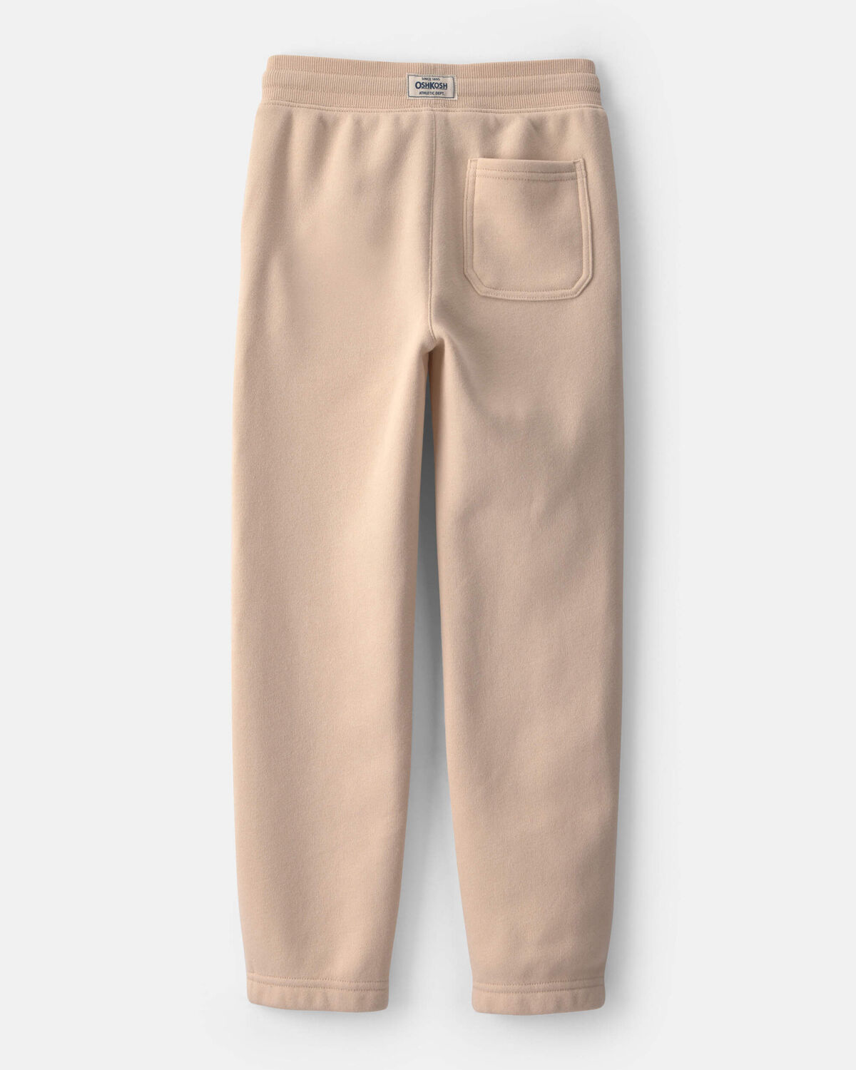 Boys Fleece Drawstring Knit Joggers - Tan - Image 2