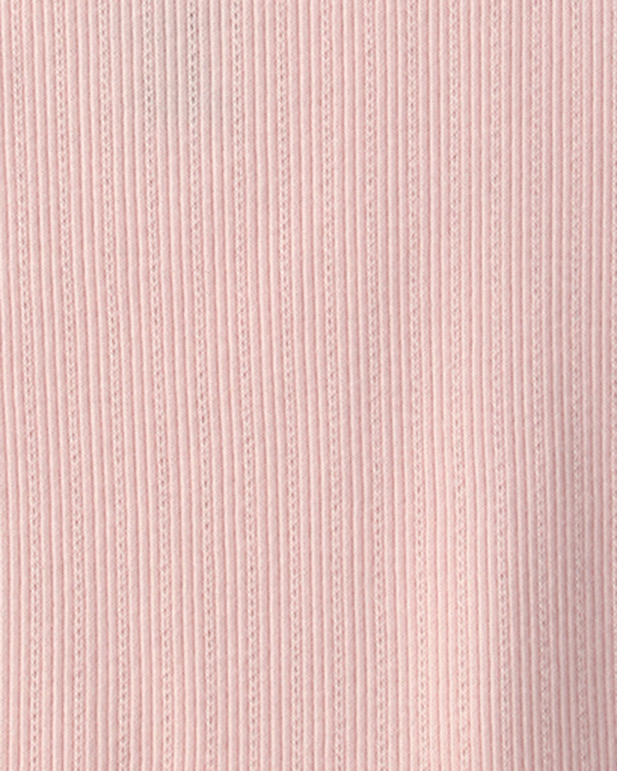 Girls Ruffle Ribbed Tank Top - Pink - Image 3