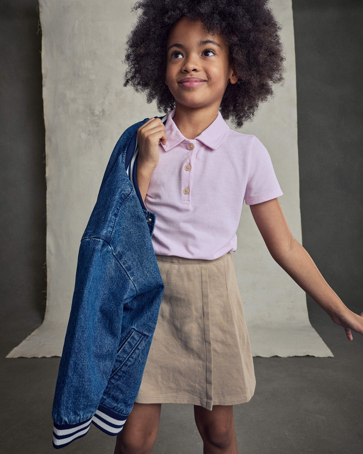 Girls Uniform Ponte Skort - Khaki - Image 2