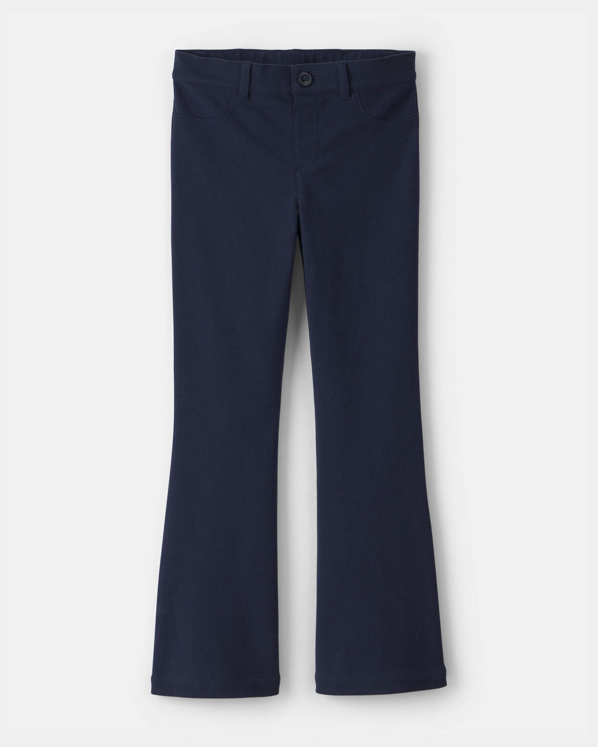 Girls Uniform Ponte Flare Pants - Navy