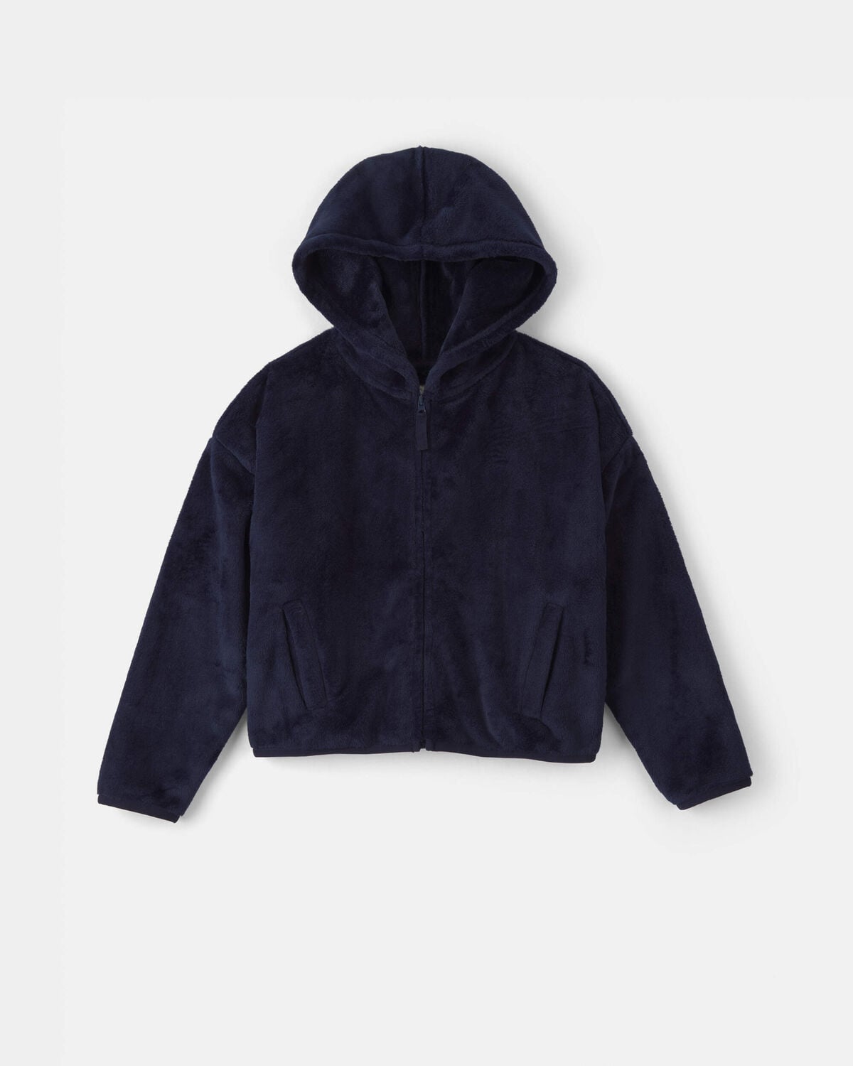 Girls Sherpa Zip-Up Jacket - Blue