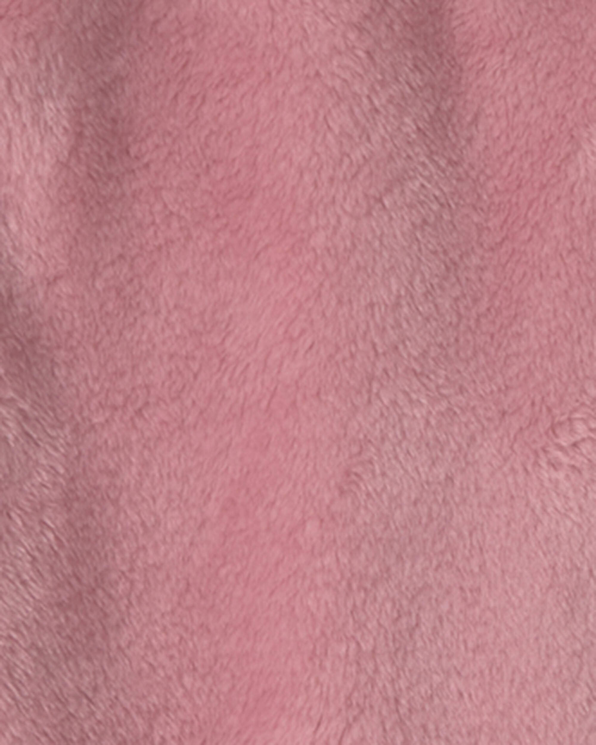 Girls Sherpa Zip-Up Jacket - Pink - Image 3