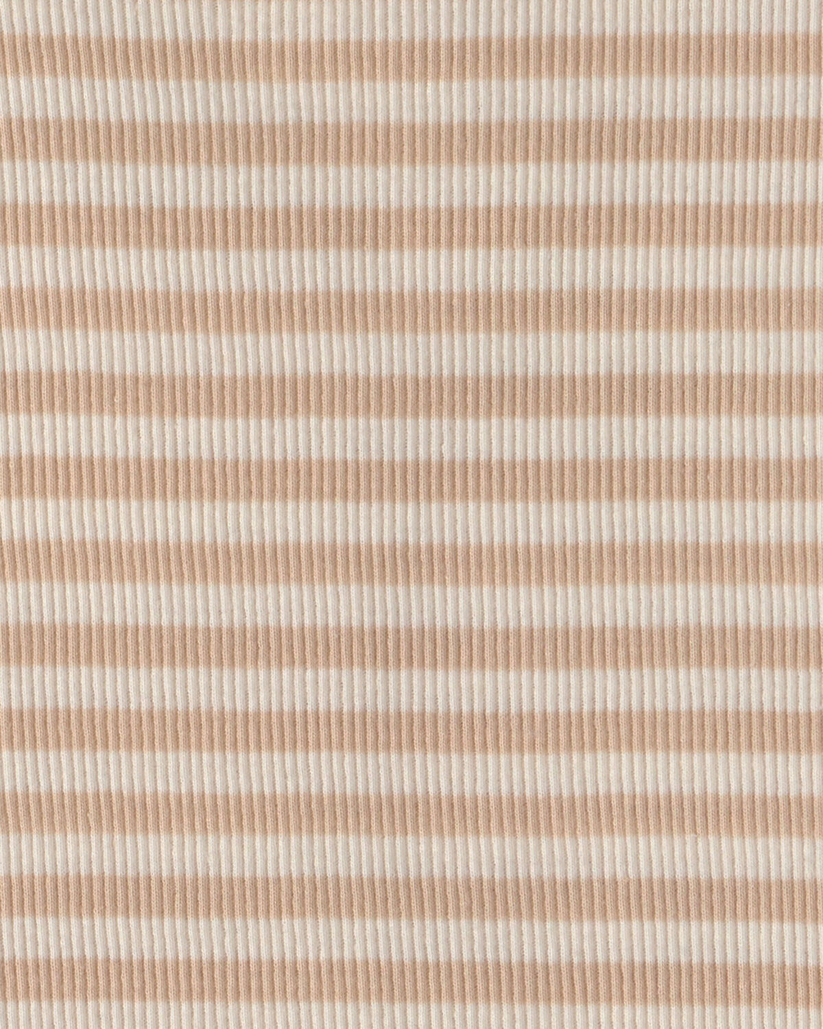 Girls Stripe Ribbed Top - Brown/Ivory - Image 2