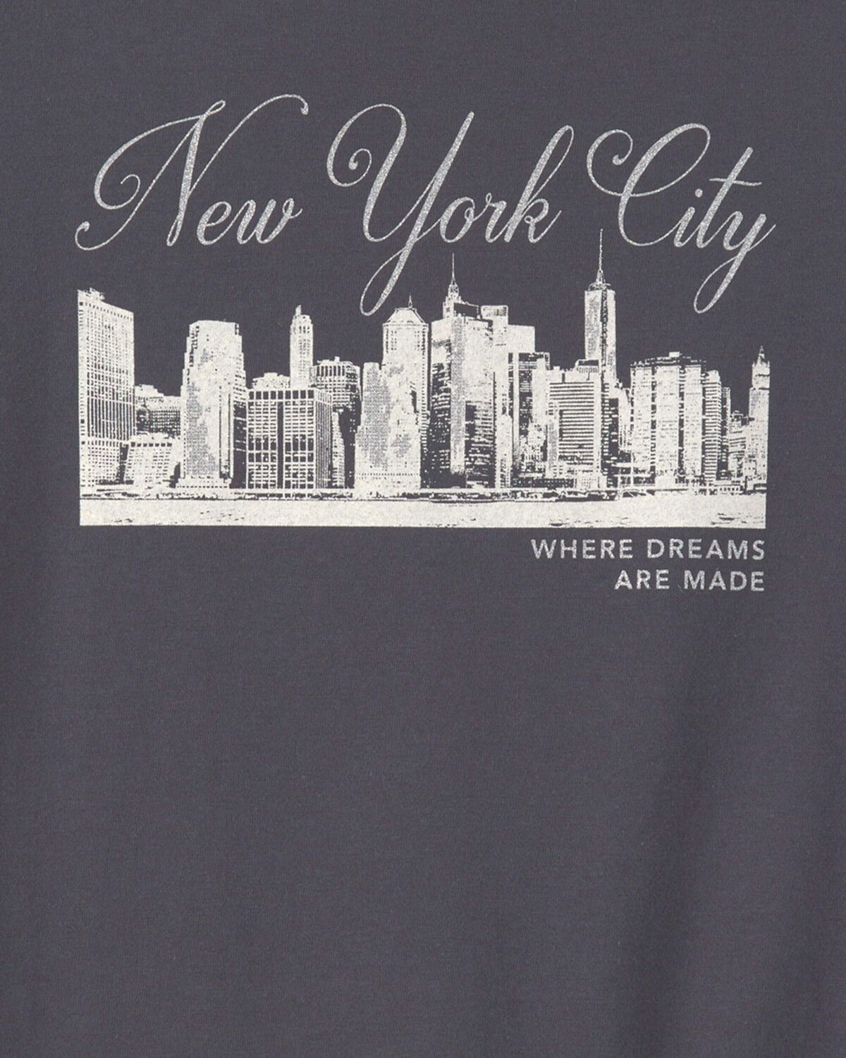 Girls 'New York City' Graphic Tee - Grey - Image 2