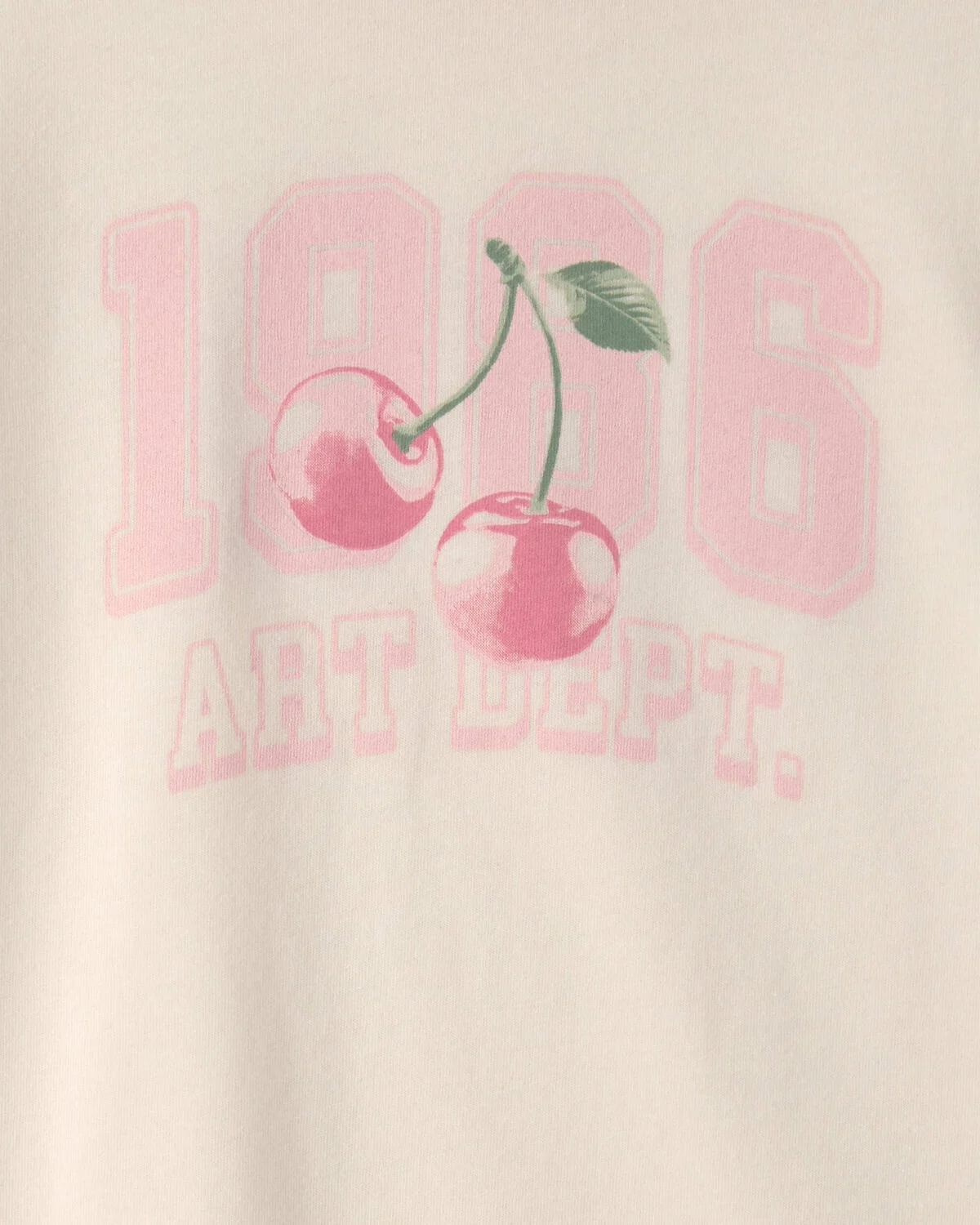 Girls Cherry Graphic Tee - Cream - Image 2