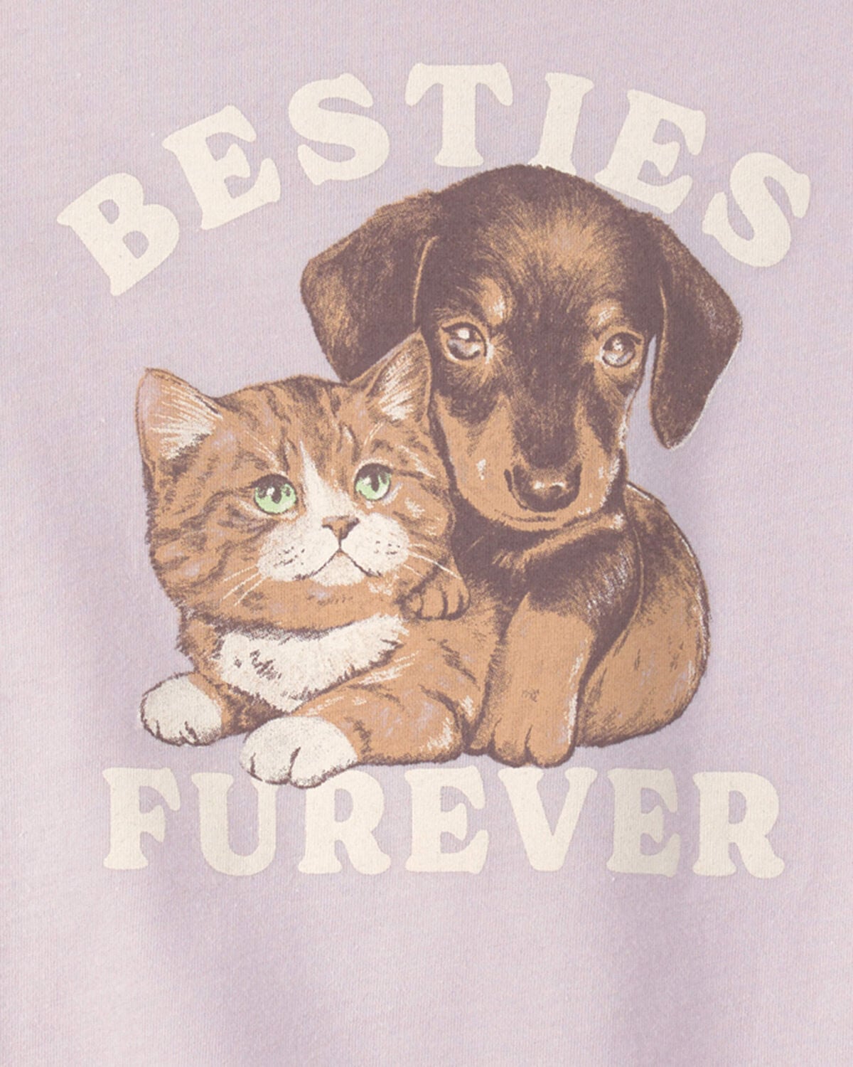 Girls 'Besties Furever' Graphic Tee - Purple - Image 2