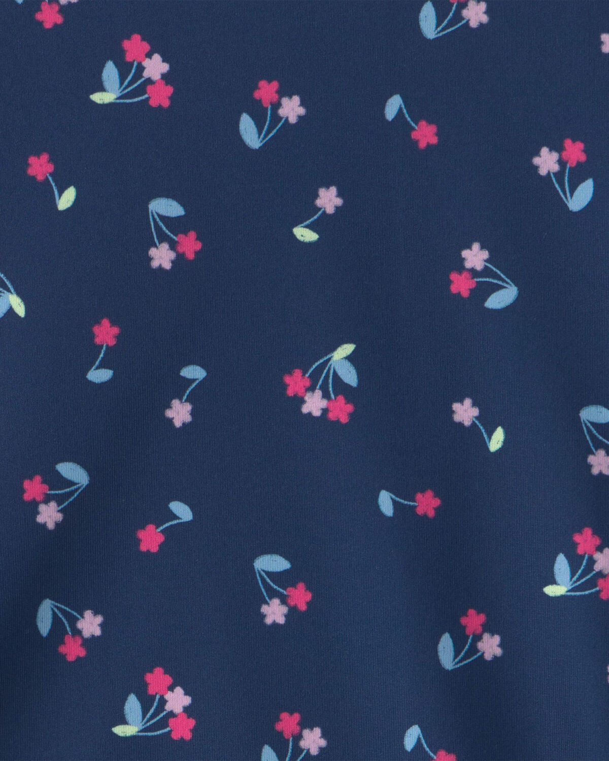 Girls Floral Active Tank Top - Navy - Image 2