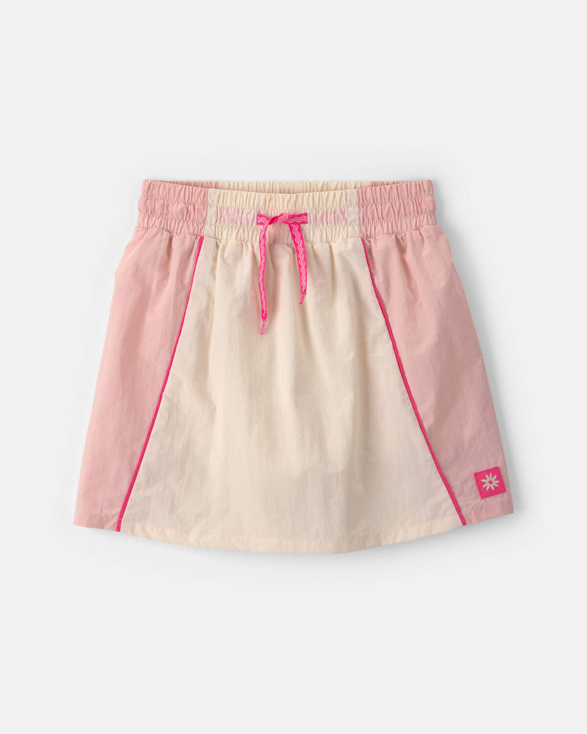 Girls Colorblock Skort - Ivory/Pink