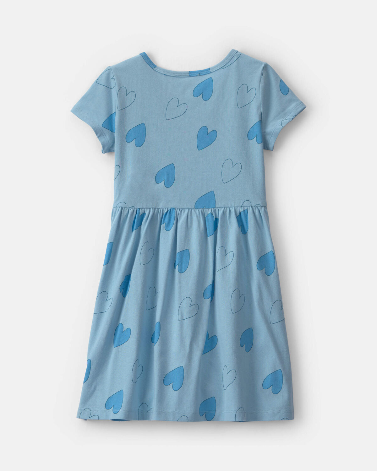 Girls Heart Short-Sleeve Dress - Blue - Image 2