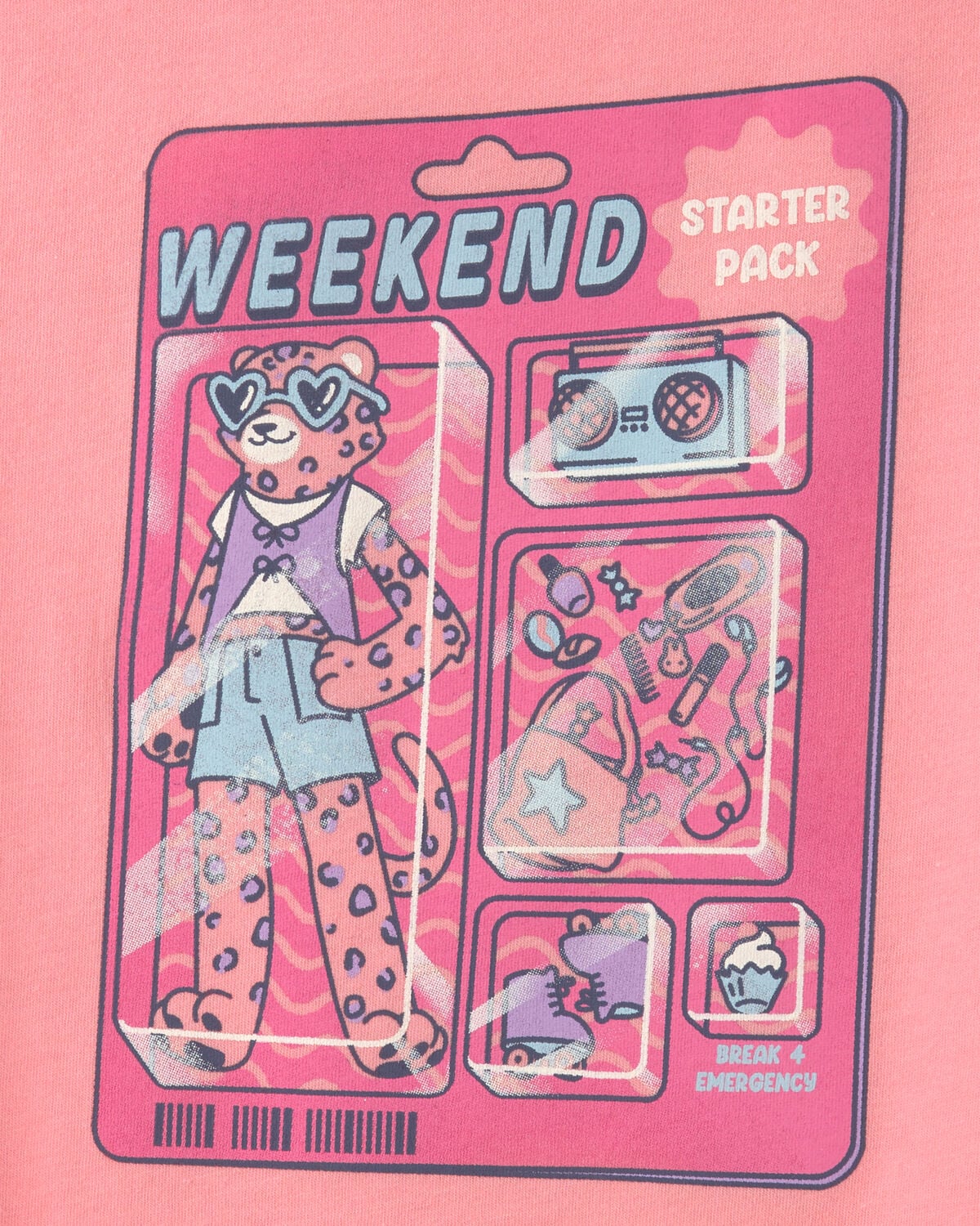 Girls 'Weekend Starter Pack' Graphic Tee - Pink - Image 2