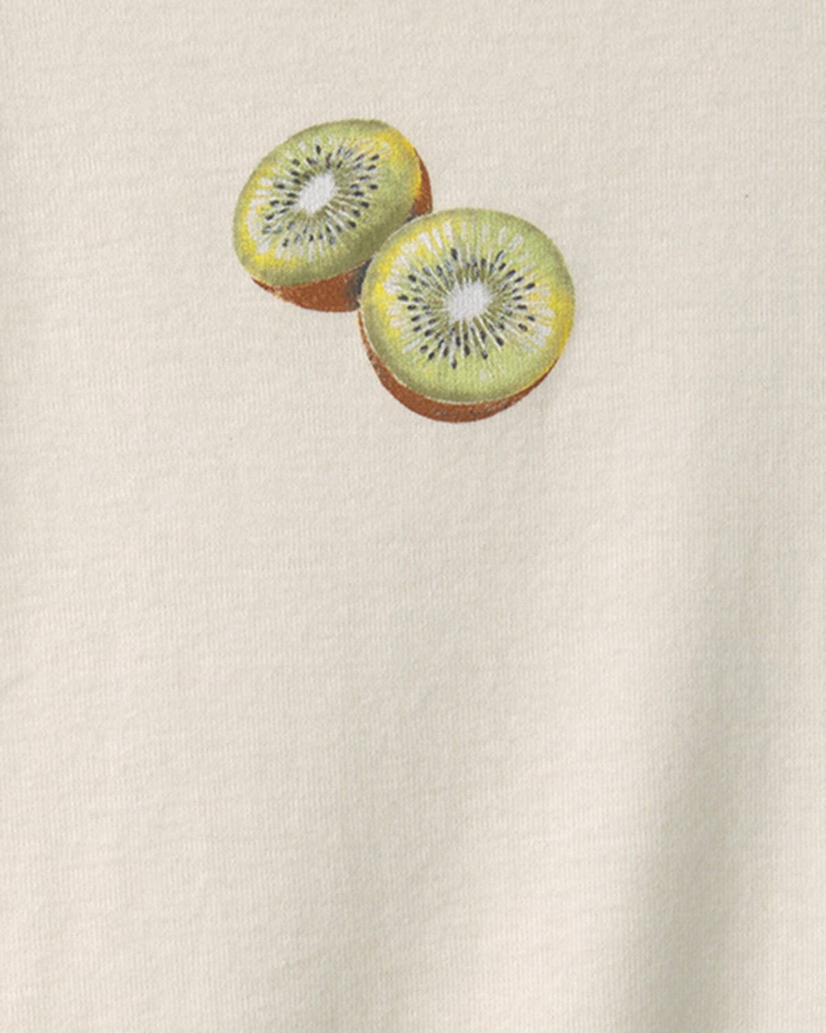Girls Kiwi Ribbed Tee - Ivory - Image 2