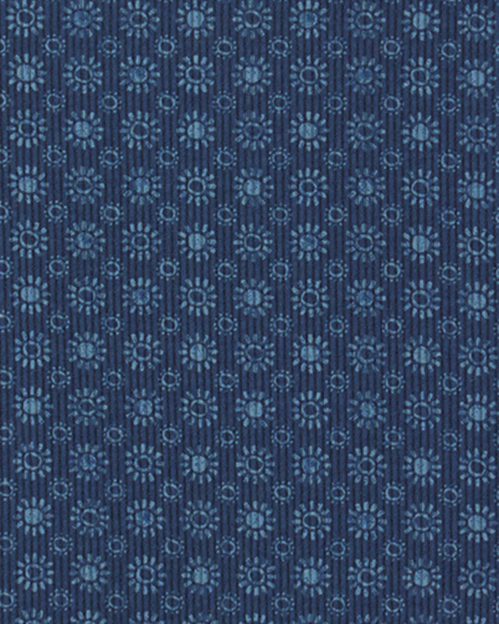 Girls Floral Ribbed Tee - Navy - Image 3