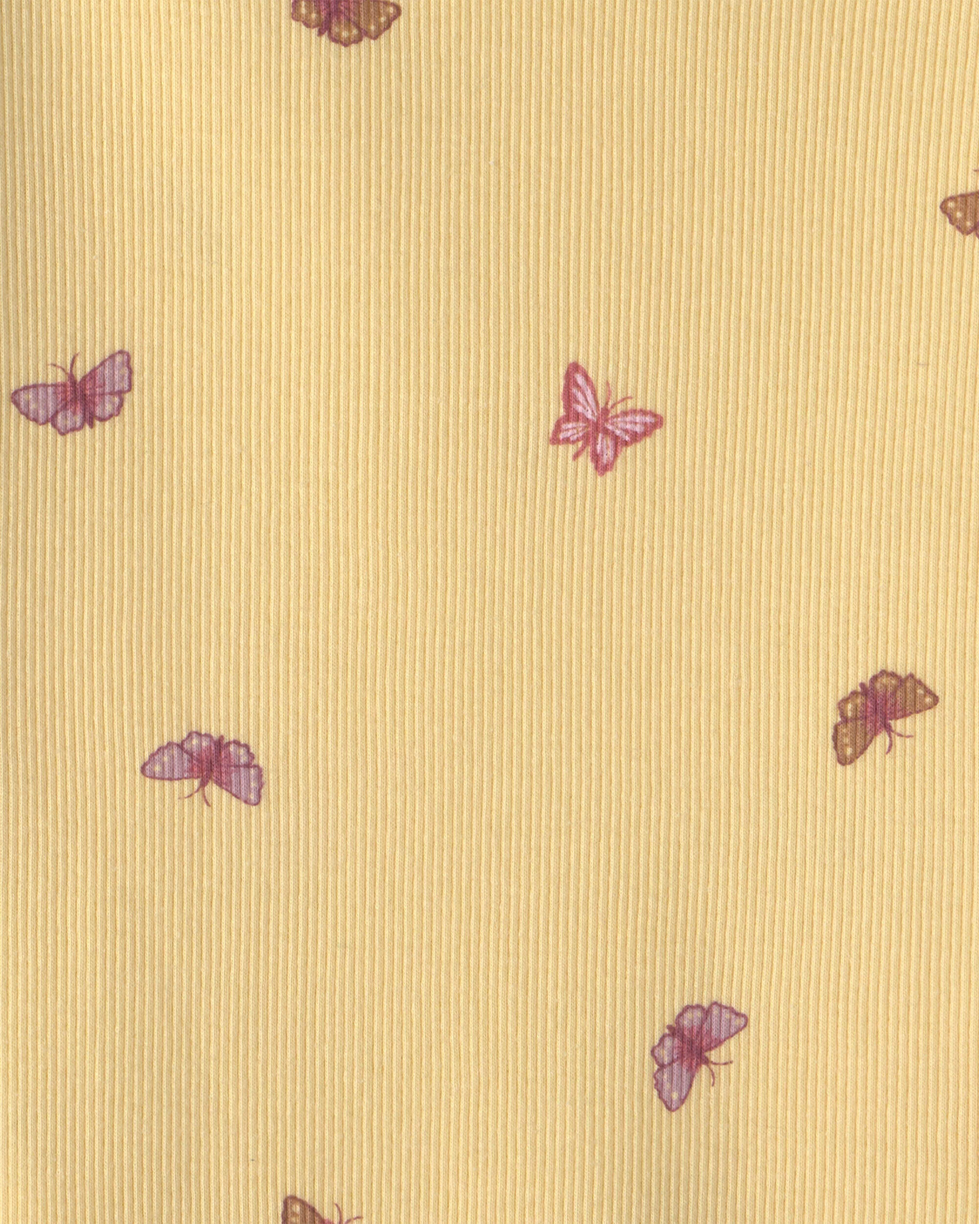 Girls Floral Ribbed Top - Cream - Image 4