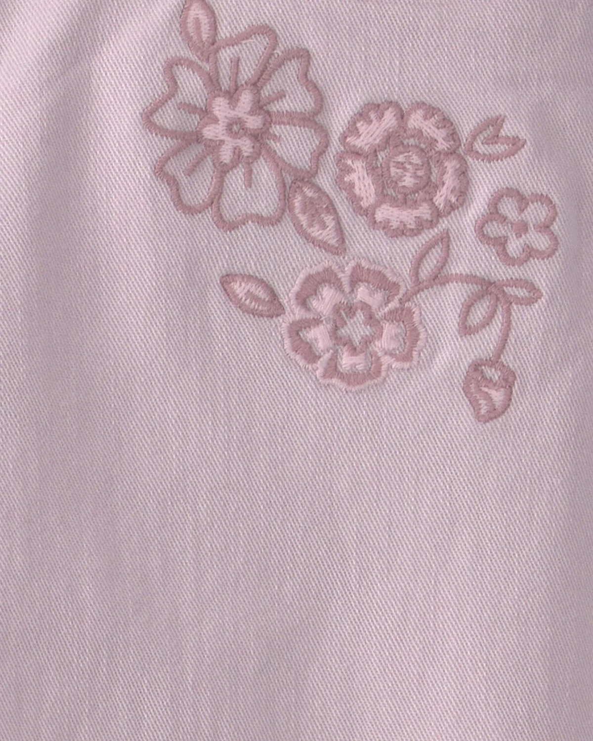 Girls Floral Embroidered Cropped Wide-Leg Pants - Purple - Image 3
