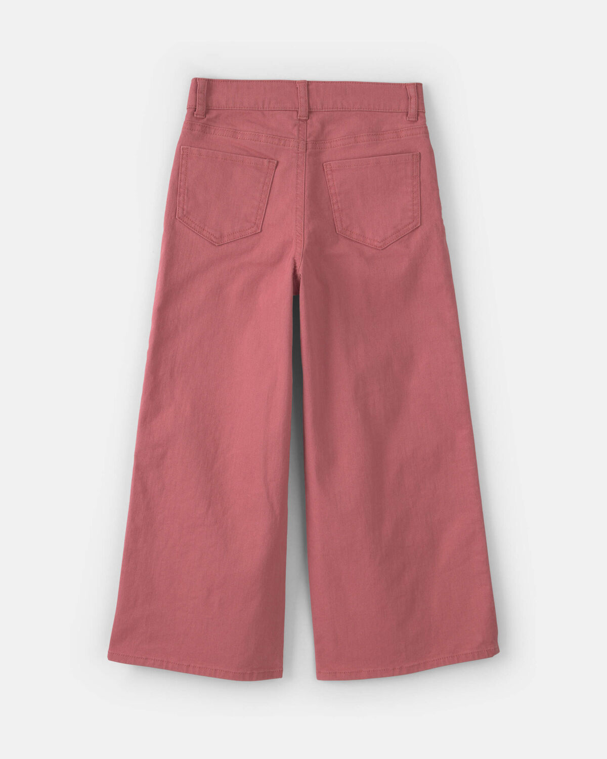 Girls Cropped Wide-Leg Pants - Red - Image 2