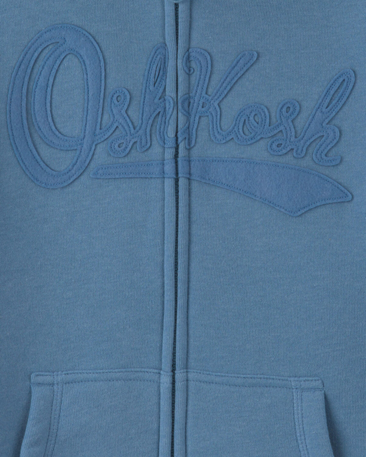 Boys OshKosh Logo Fleece Zip-Up Hoodie - Blue - Image 2