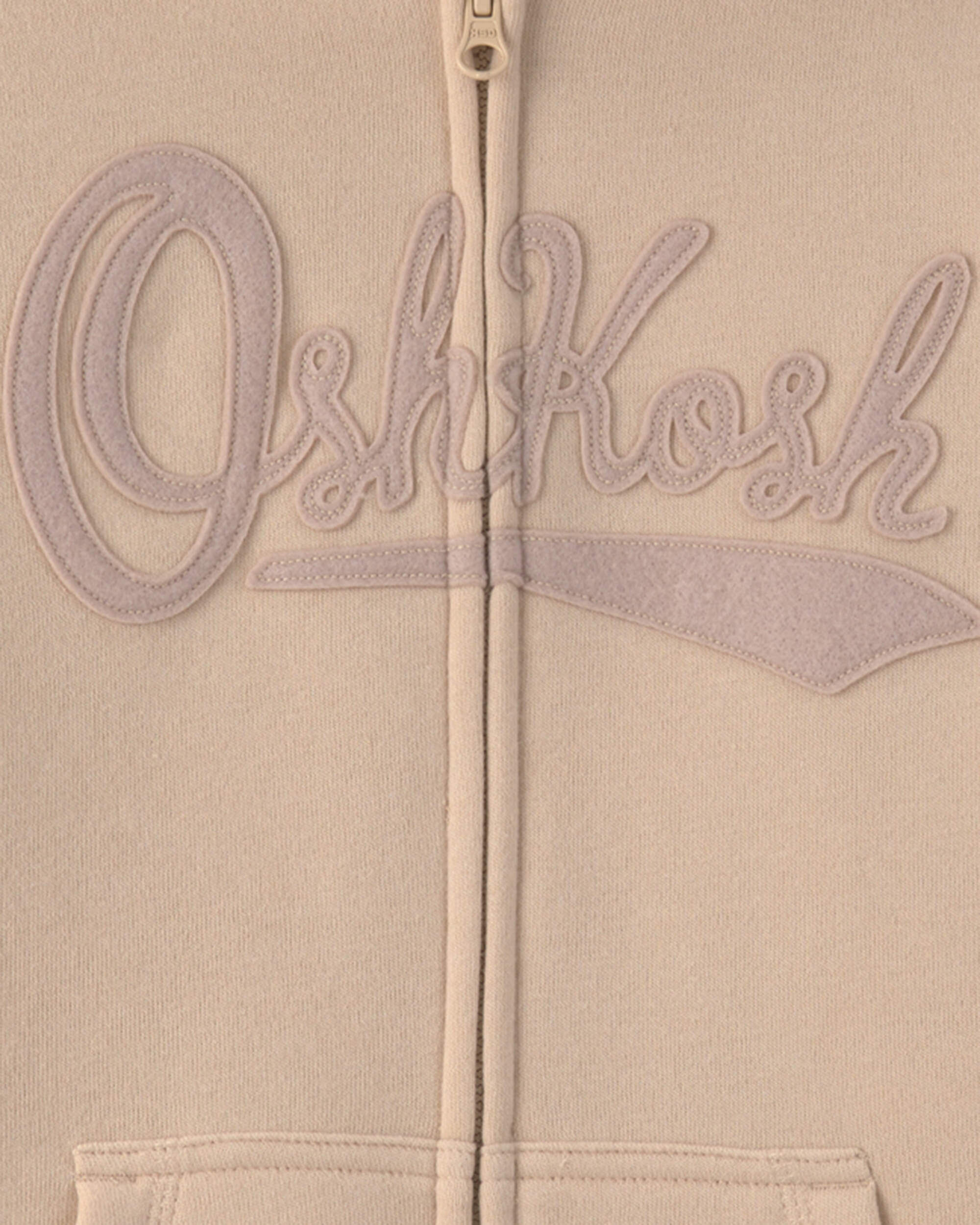 Boys OshKosh Logo Fleece Zip-Up Hoodie - Blue - Image 4