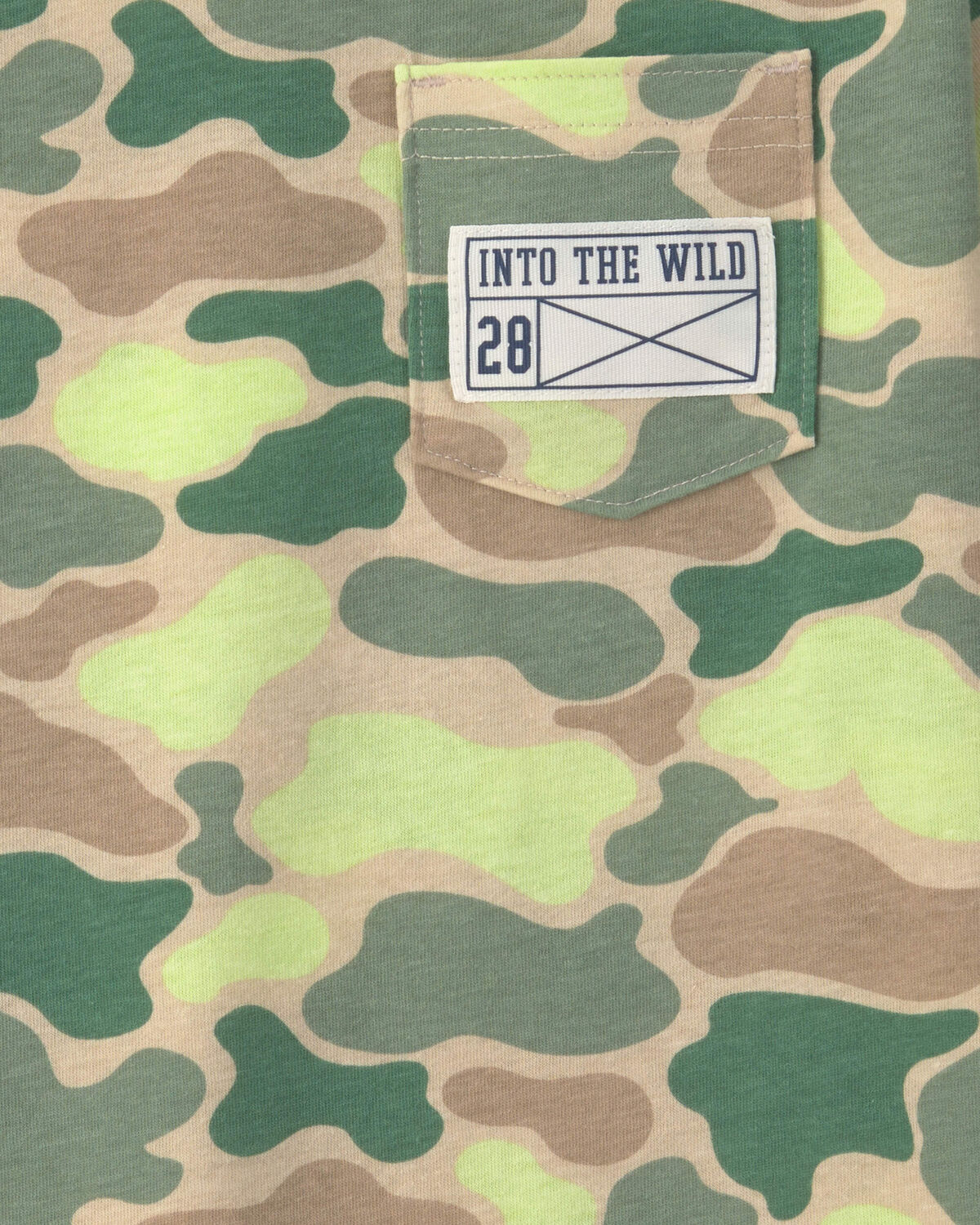 Boys Camouflage Graphic Tee - Green - Image 2