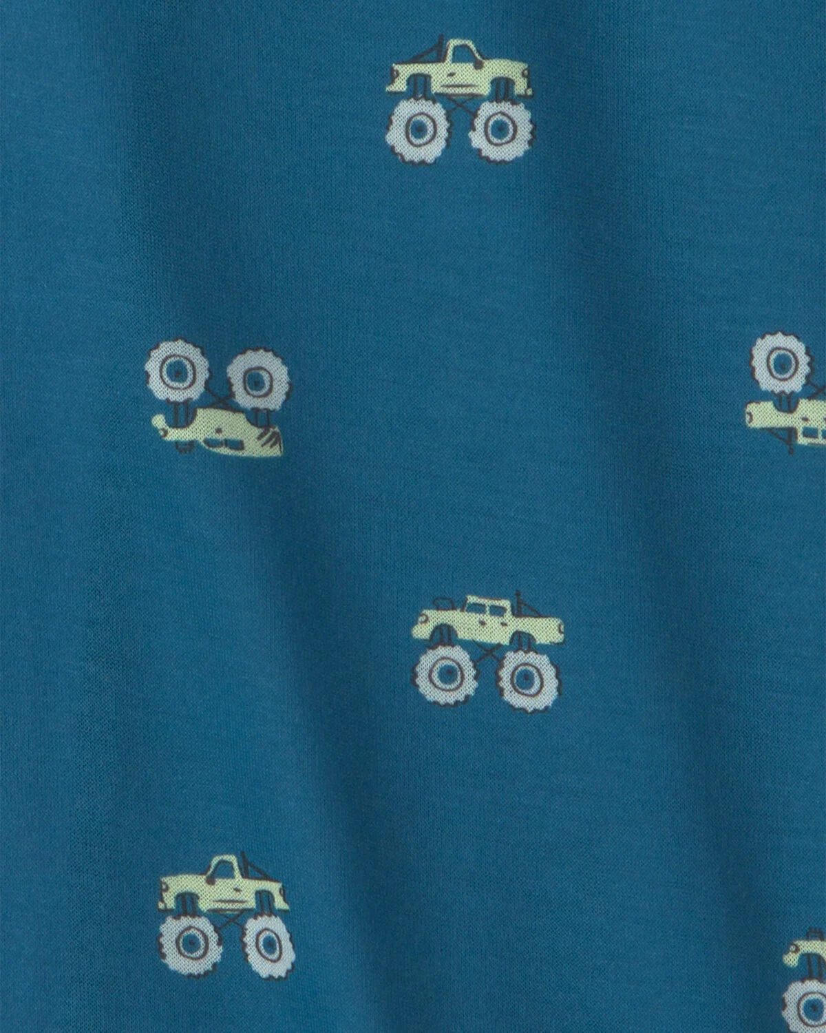 Boys Monster Truck 2-Piece Pajama Set - Blue - Image 4