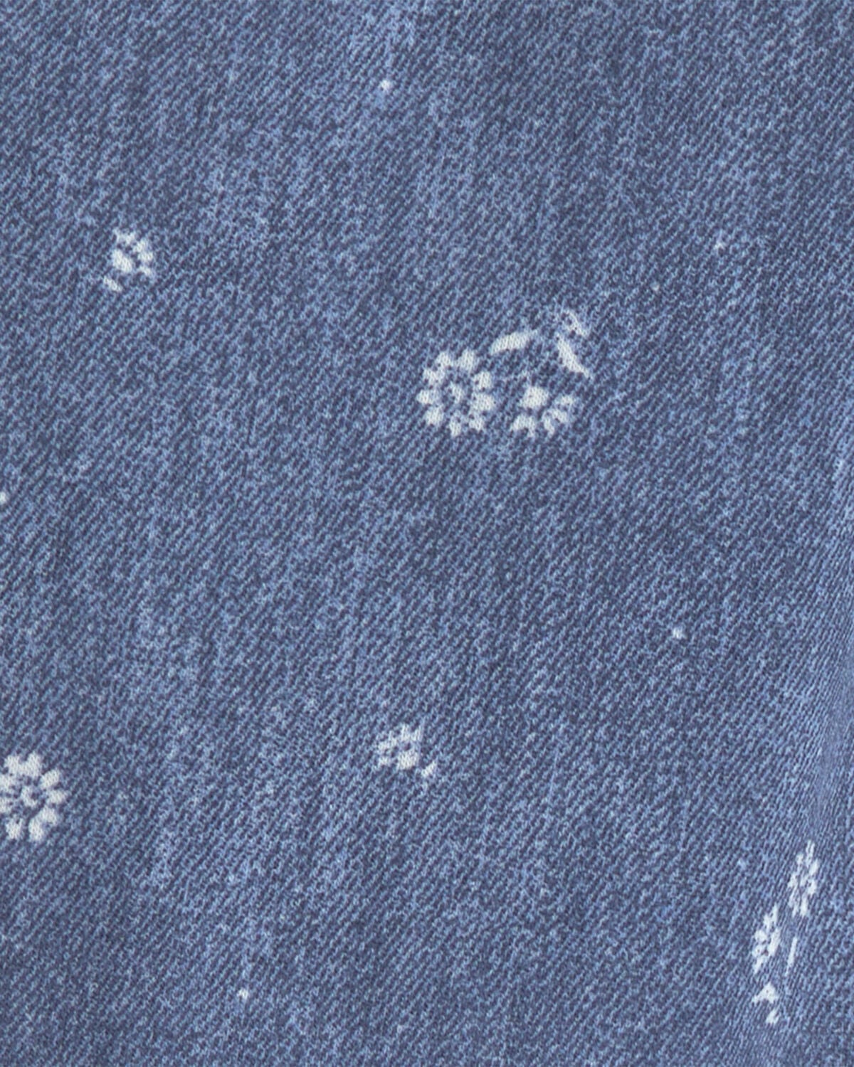 Girls Floral Drawstring Knit Joggers - Blue - Image 3