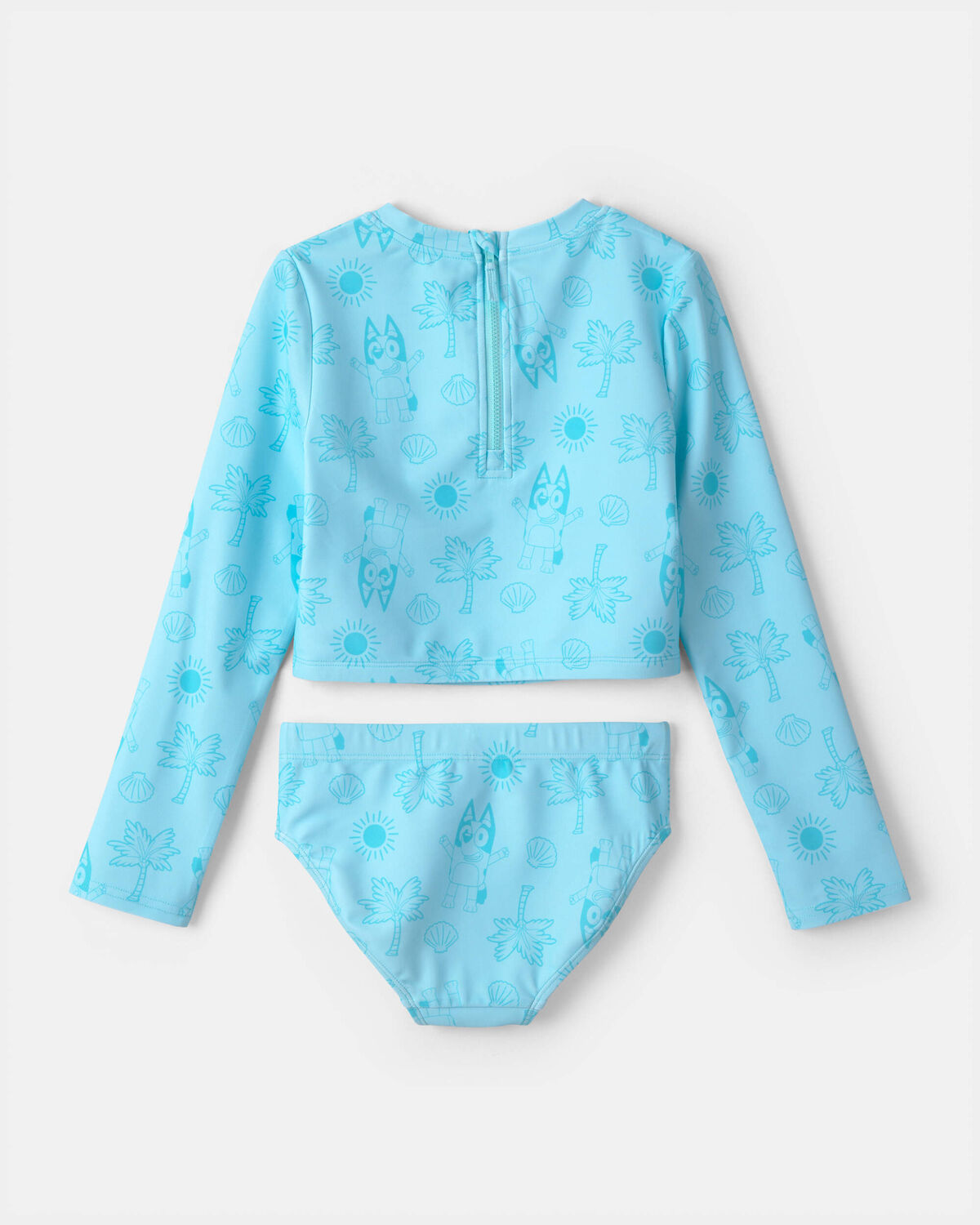 Girls 2-Piece Bluey™ Rashguard Swimsuit Set - Blue - Image 2