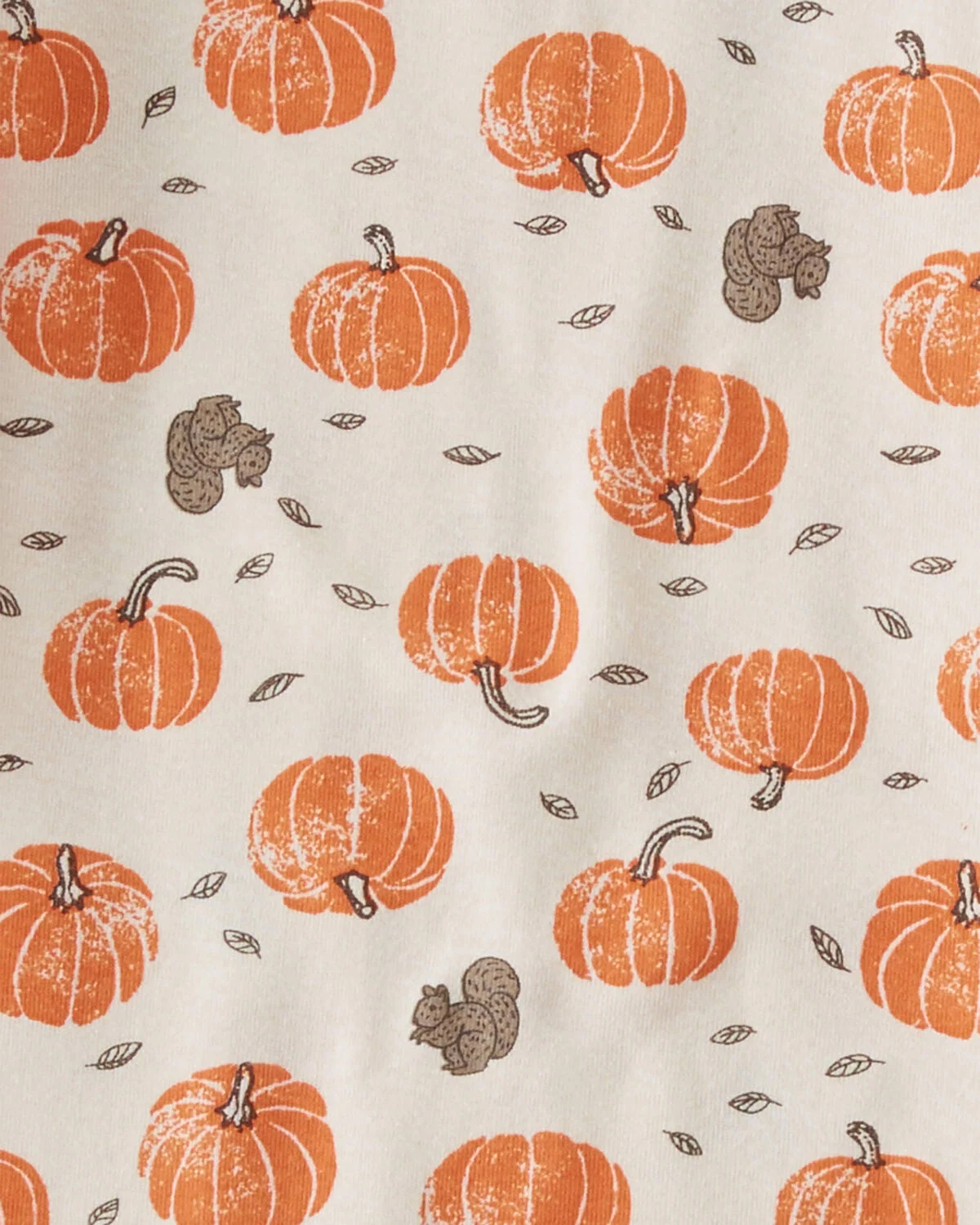 Kids 2-Piece Organic Cotton Pajamas in Harvest Pumpkins - Image 3