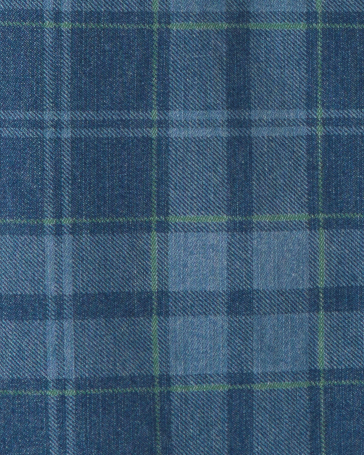 Boys Plaid Long-Sleeve Button-Down Shirt - Navy Blue - Image 2