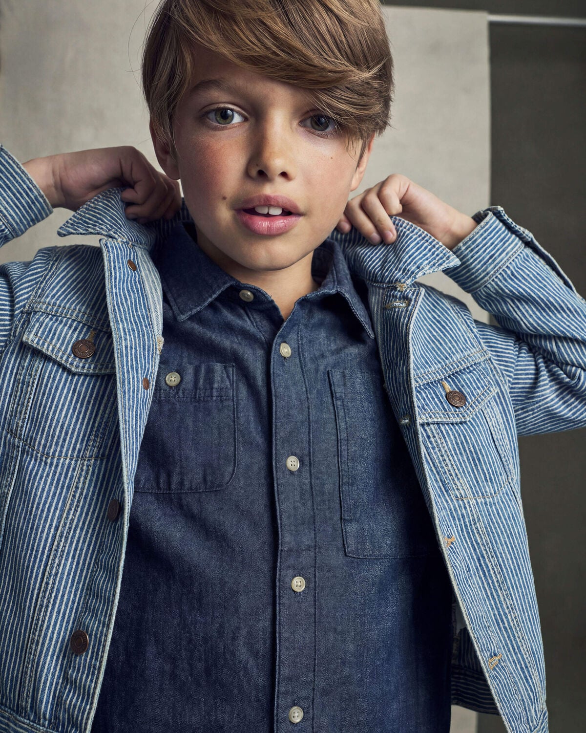 Kids Hickory Denim Jacket - Light Wash - Image 3