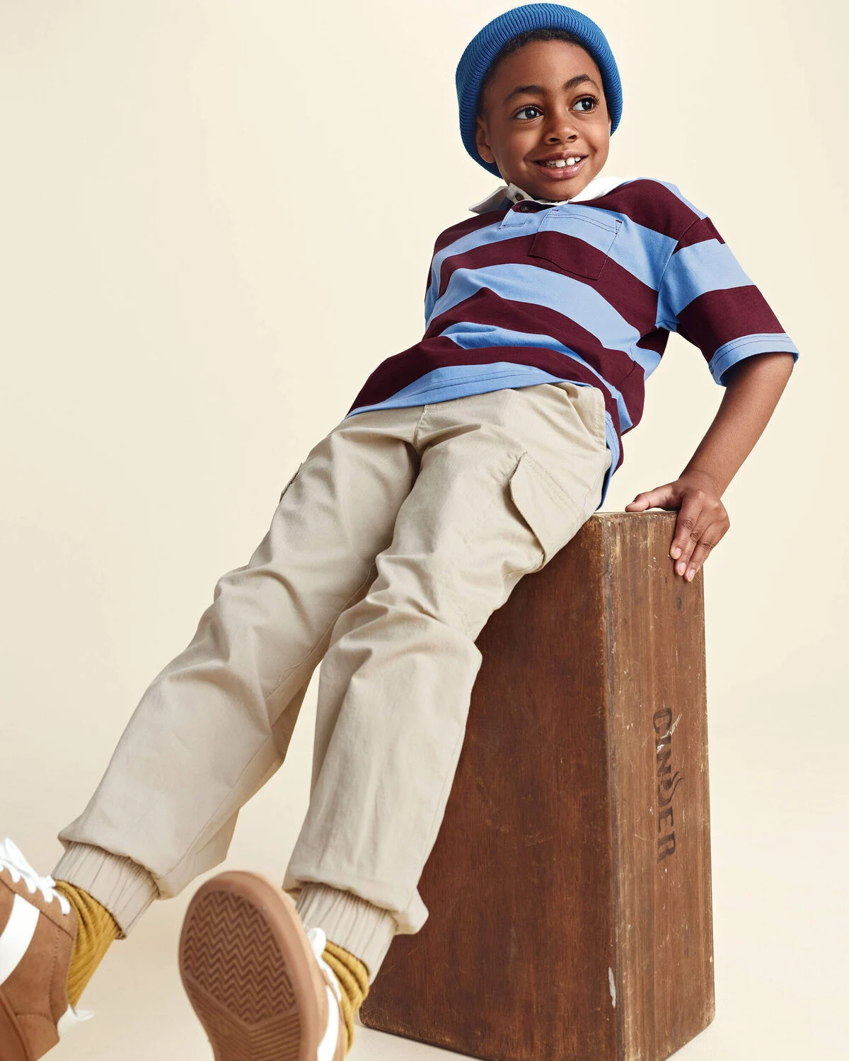 Boys Cargo Joggers - Khaki - Image 3