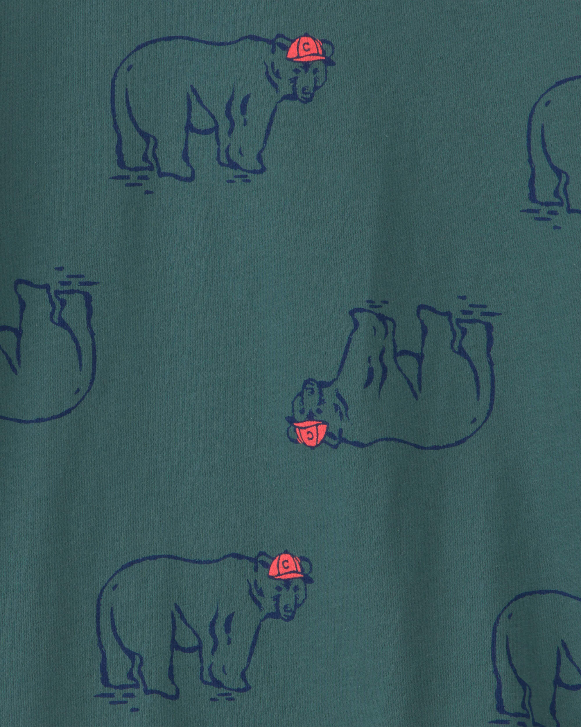 Boys Bear Long-Sleeve T-Shirt - Green - Image 3