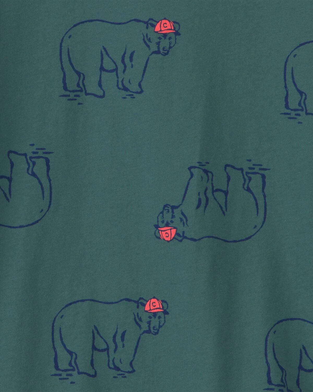 Boys Bear Long-Sleeve T-Shirt - Green - Image 2