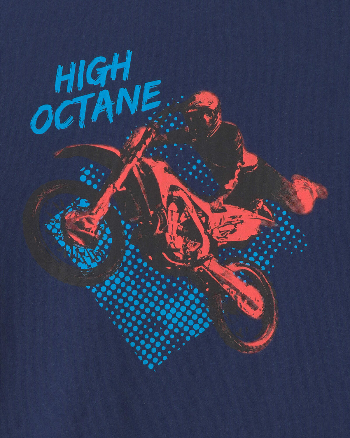 Boys 'High Octane' Motorcycle Long-Sleeve Graphic Tee - Navy Blue - Image 2